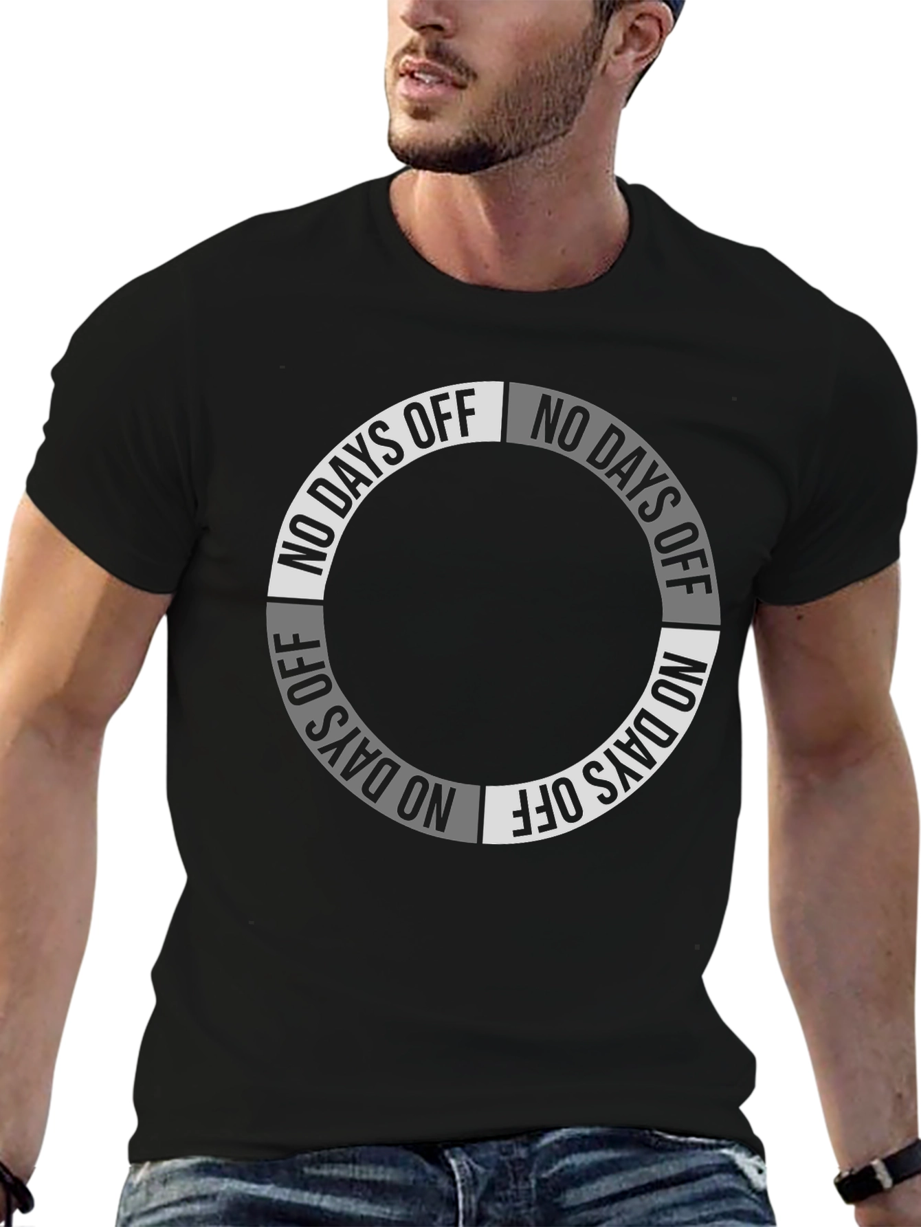 No Days Off Graphic Print T-Shirt