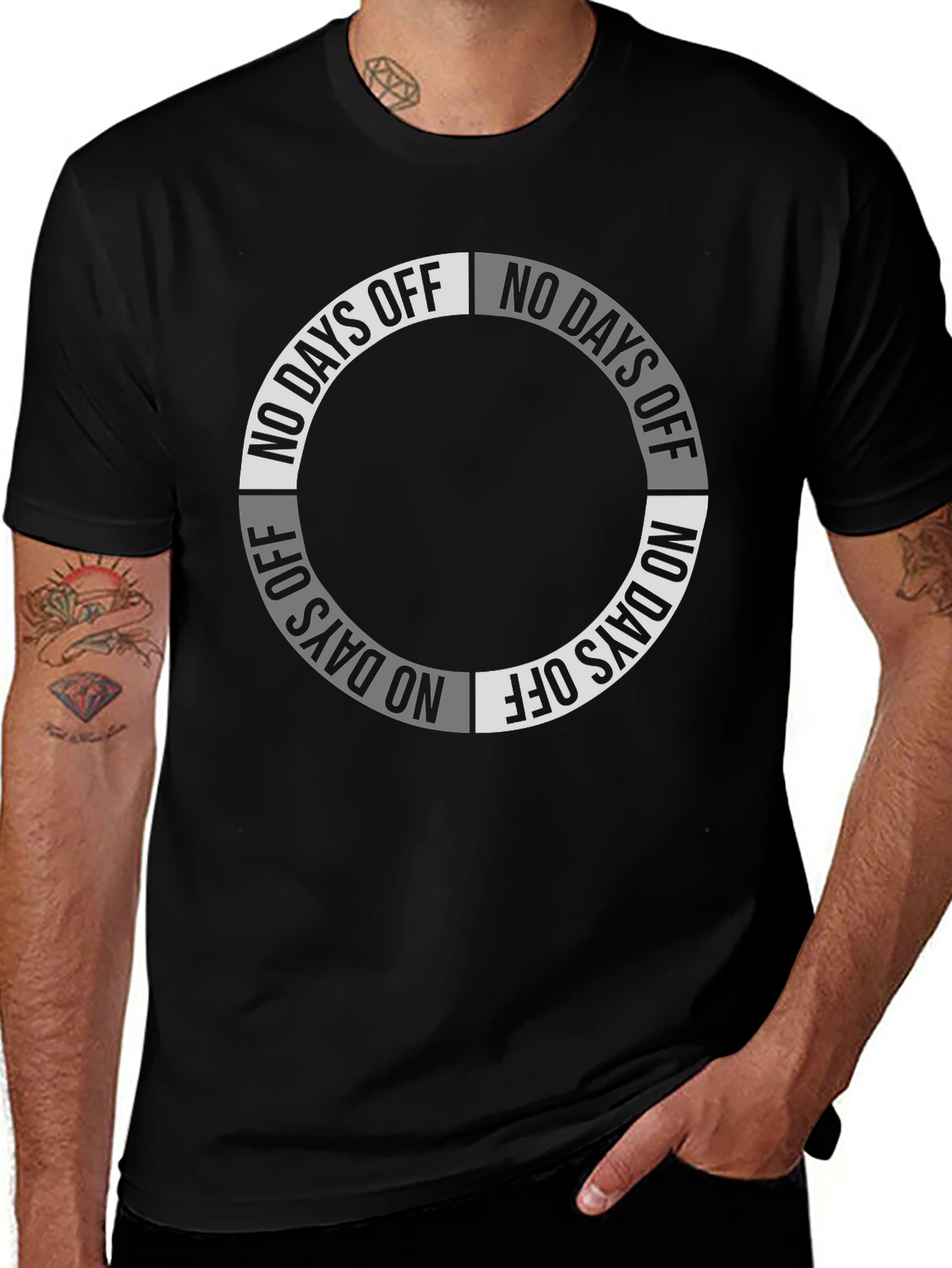 No Days Off Graphic Print T-Shirt