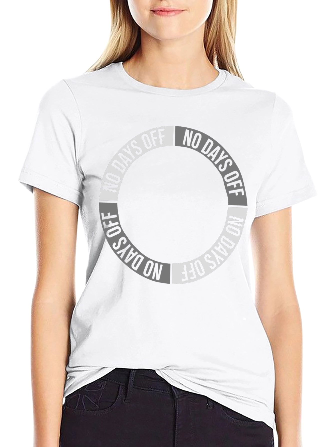 No Days Off Graphic Print T-Shirt