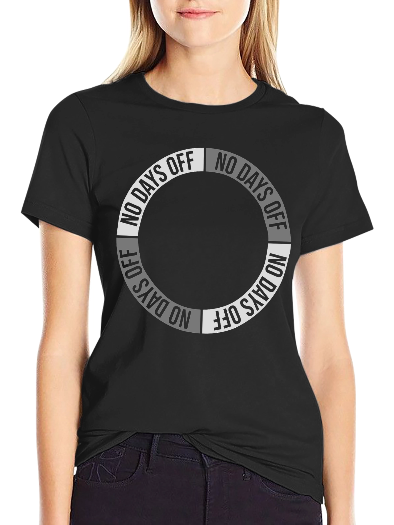 No Days Off Graphic Print T-Shirt