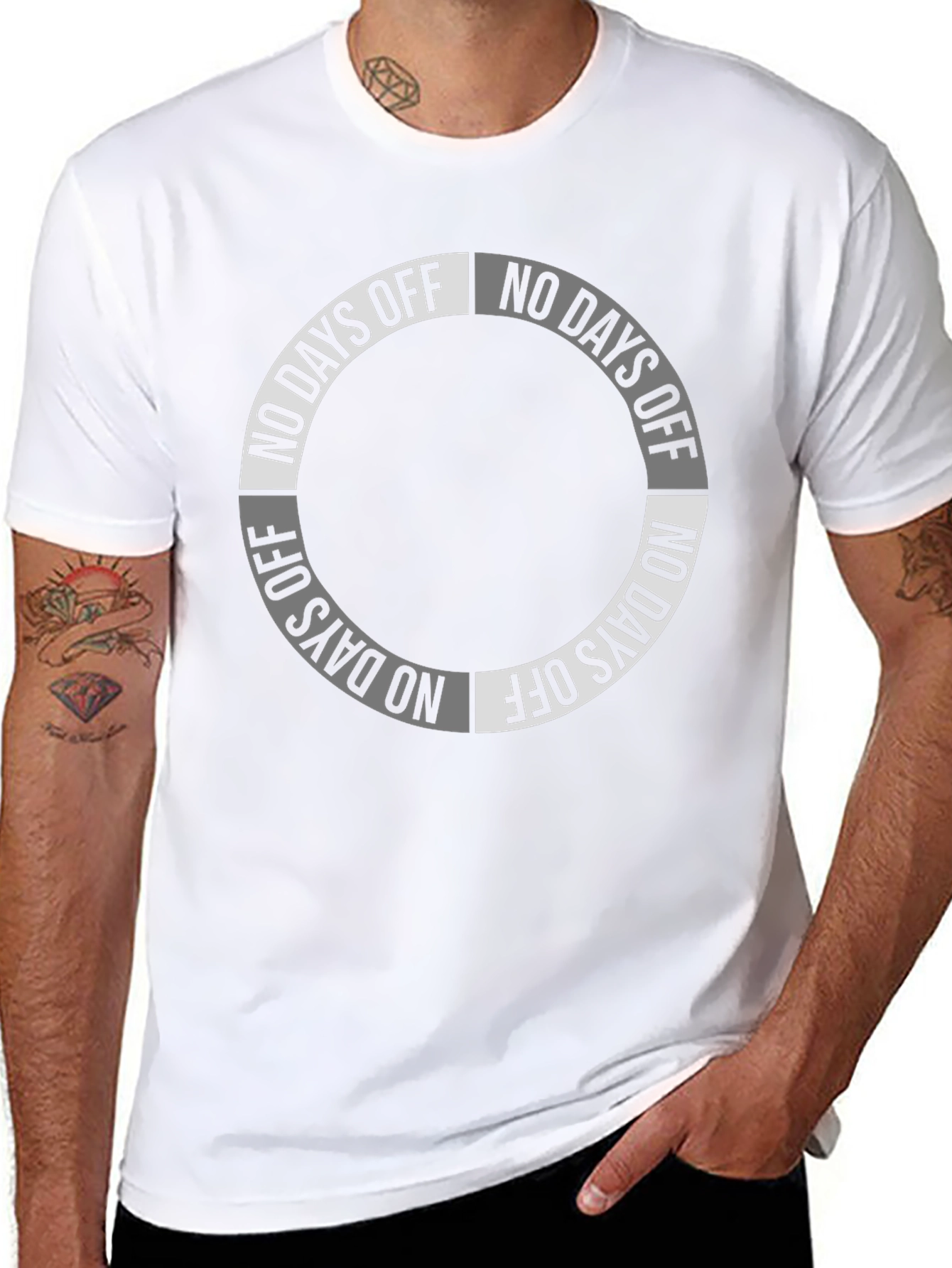No Days Off Graphic Print T-Shirt