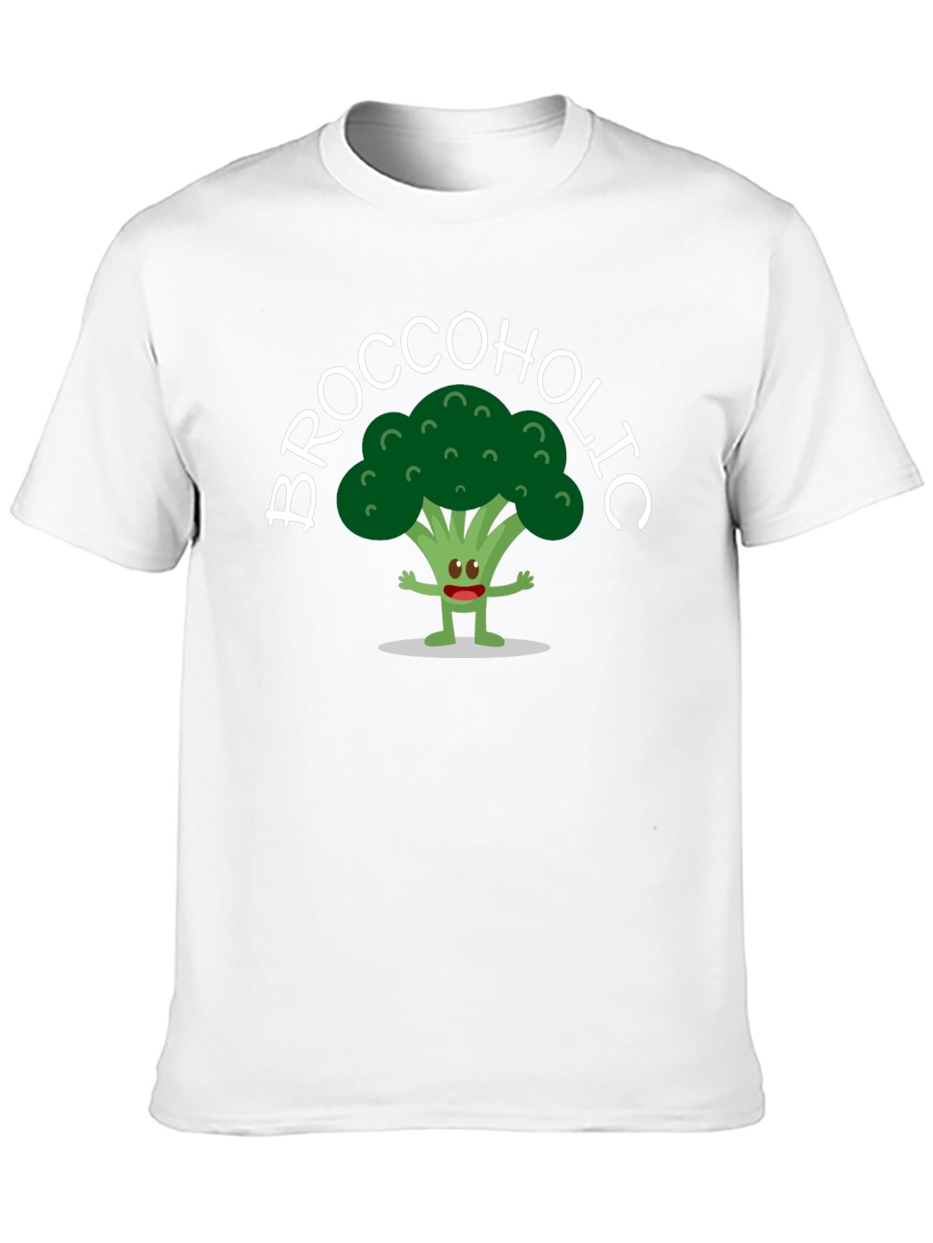 Broccoholic T-Shirt: Funny Broccoli Cartoon Tee