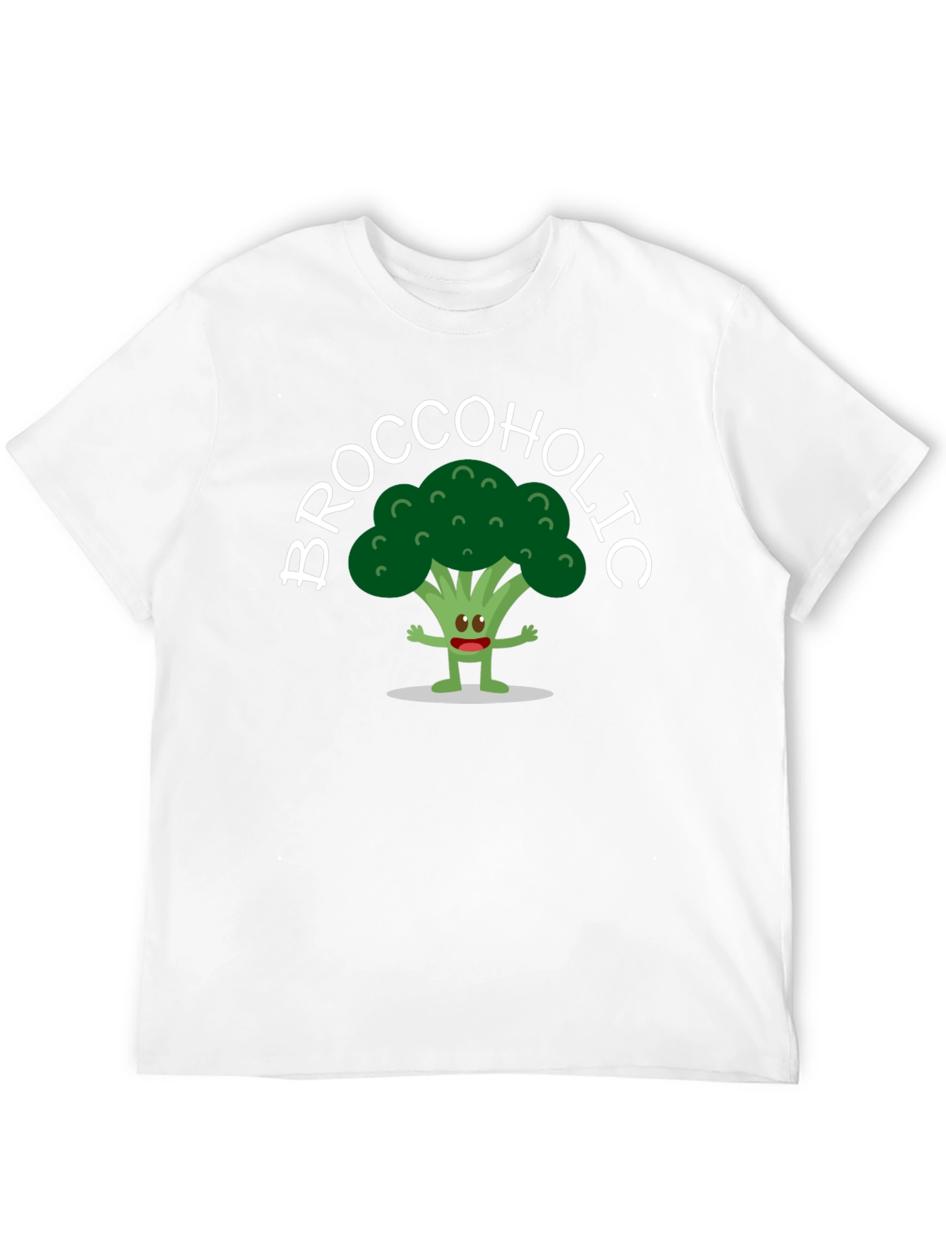 Broccoholic T-Shirt: Funny Broccoli Cartoon Tee