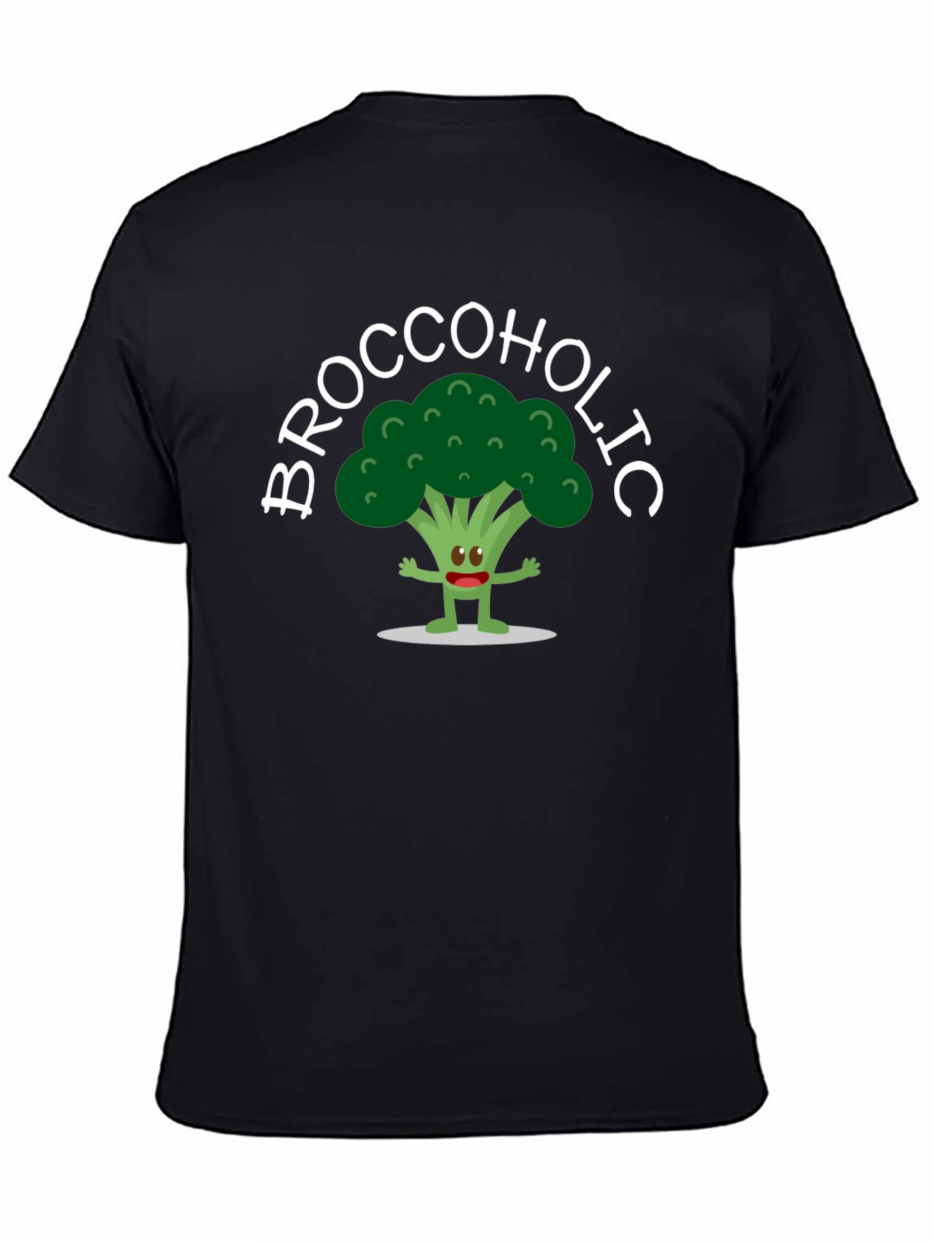 Broccoholic T-Shirt: Funny Broccoli Cartoon Tee