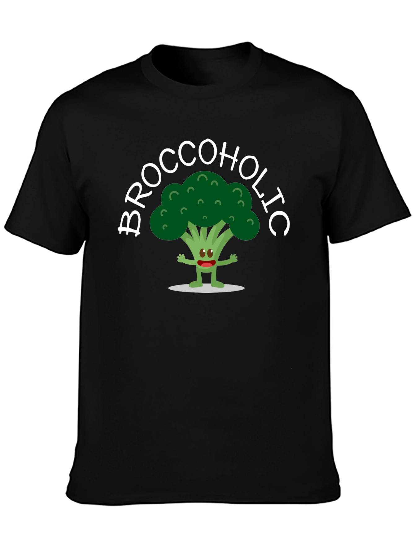 Broccoholic T-Shirt: Funny Broccoli Cartoon Tee