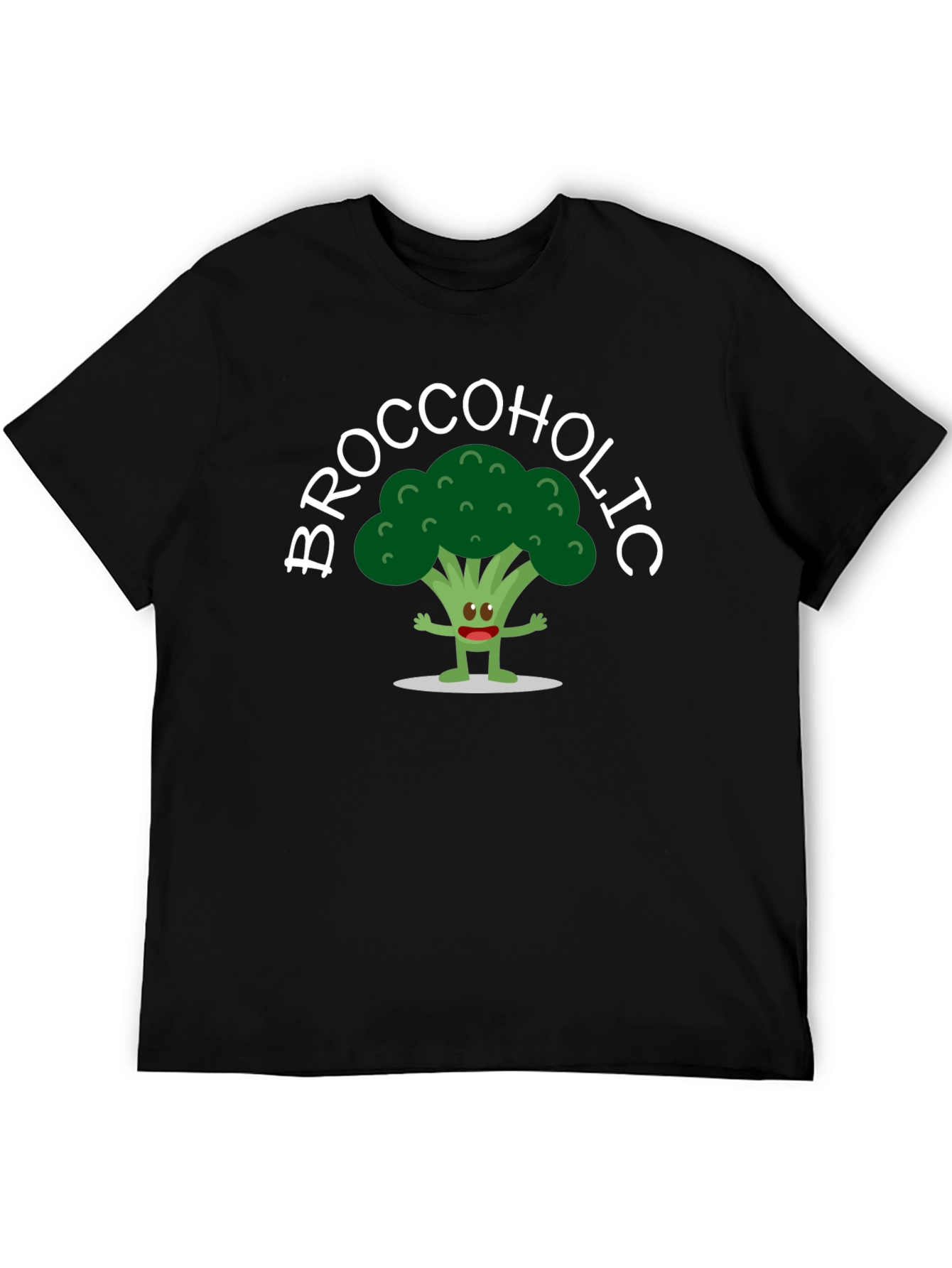 Broccoholic T-Shirt: Funny Broccoli Cartoon Tee