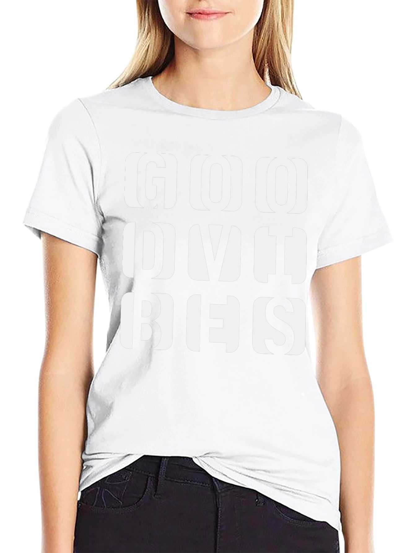Good Vibes Black Graphic T-Shirt