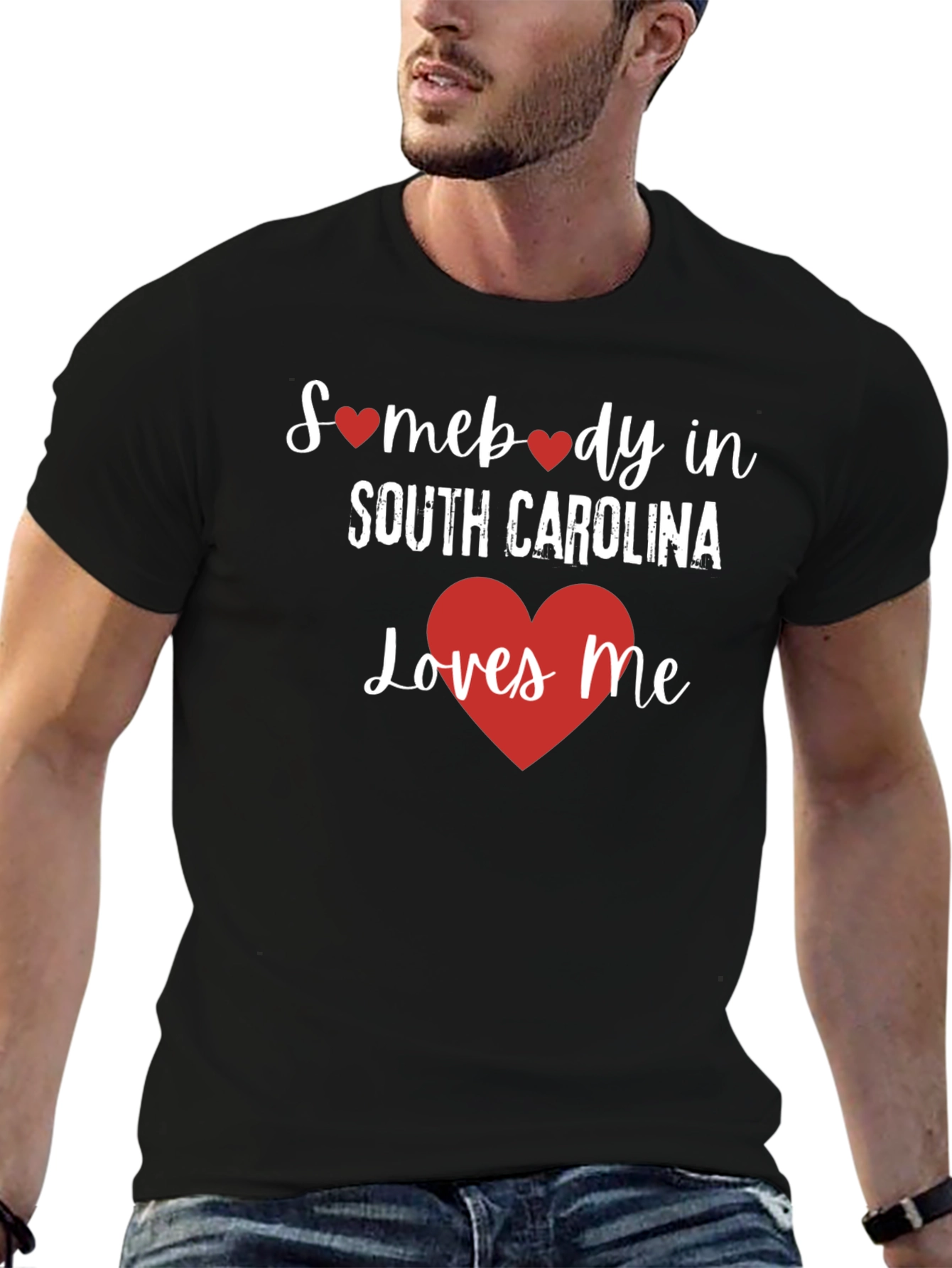 South Carolina Loves Me Black T-Shirt