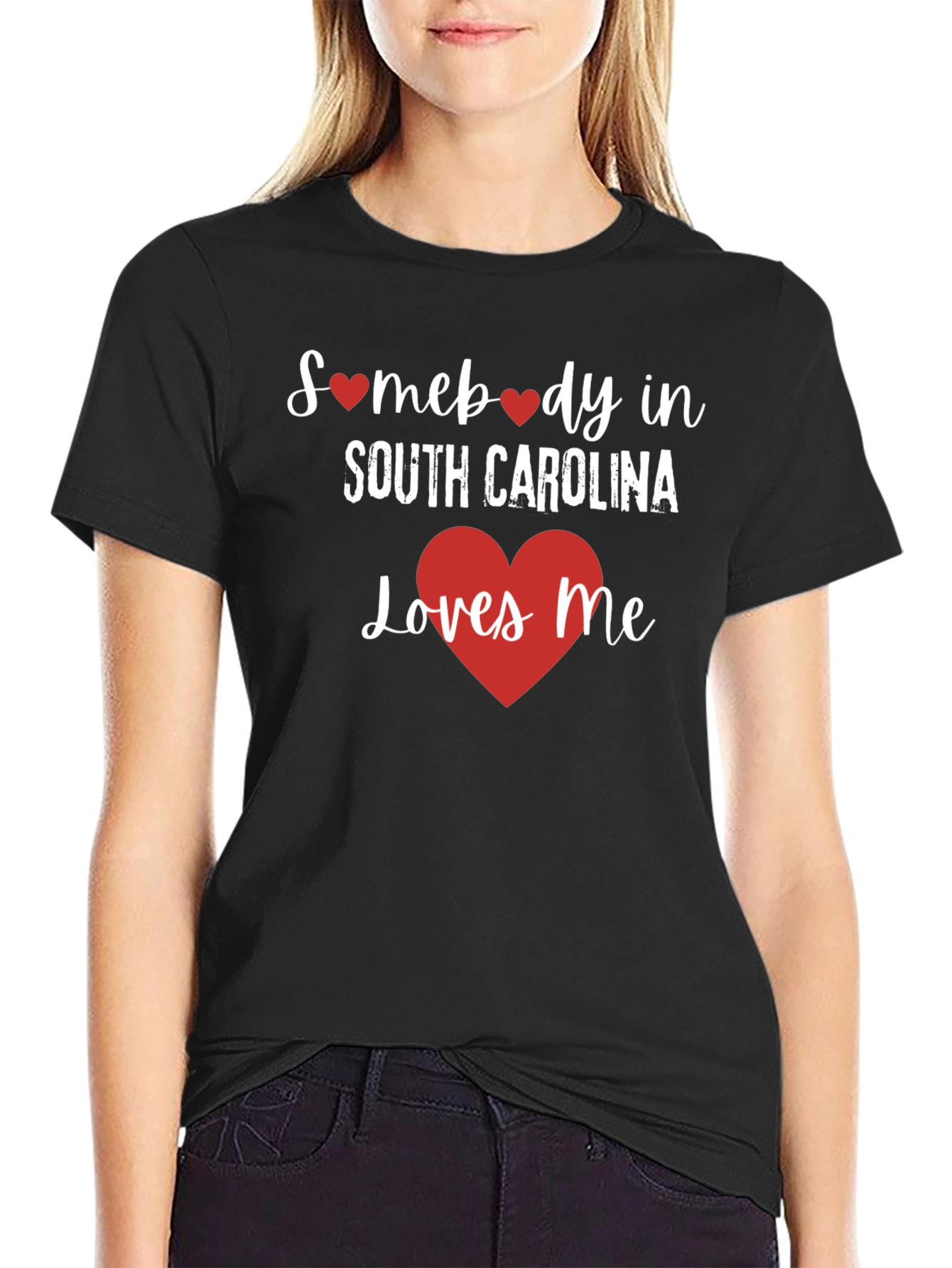 South Carolina Loves Me Black T-Shirt