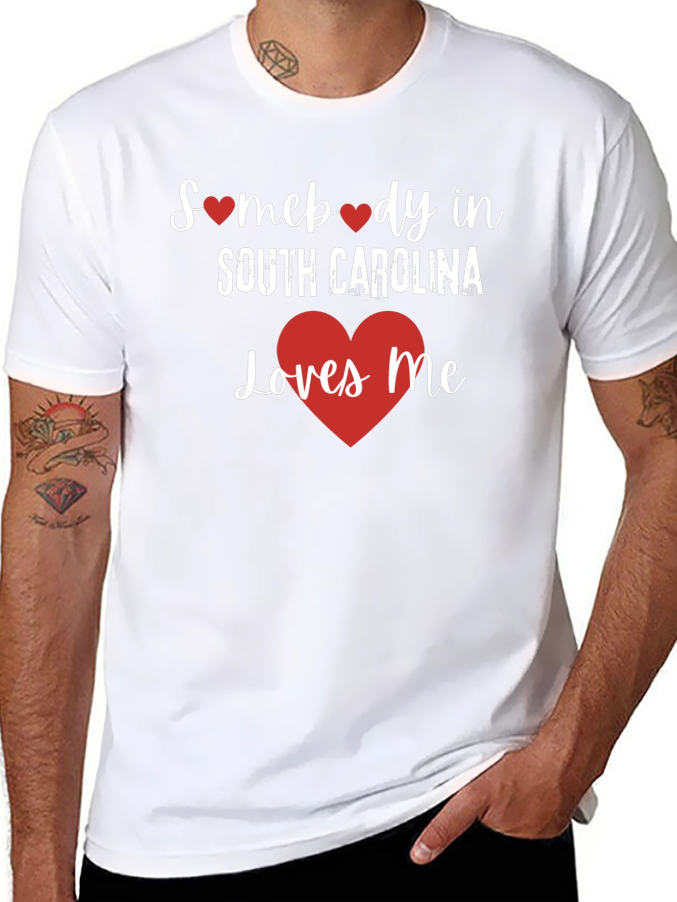 South Carolina Loves Me Black T-Shirt