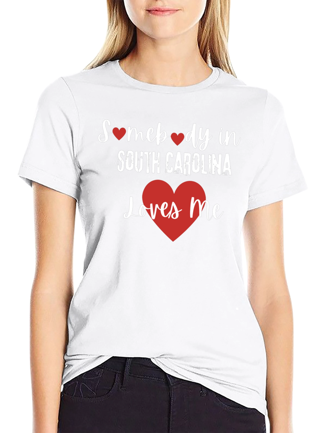 South Carolina Loves Me Black T-Shirt