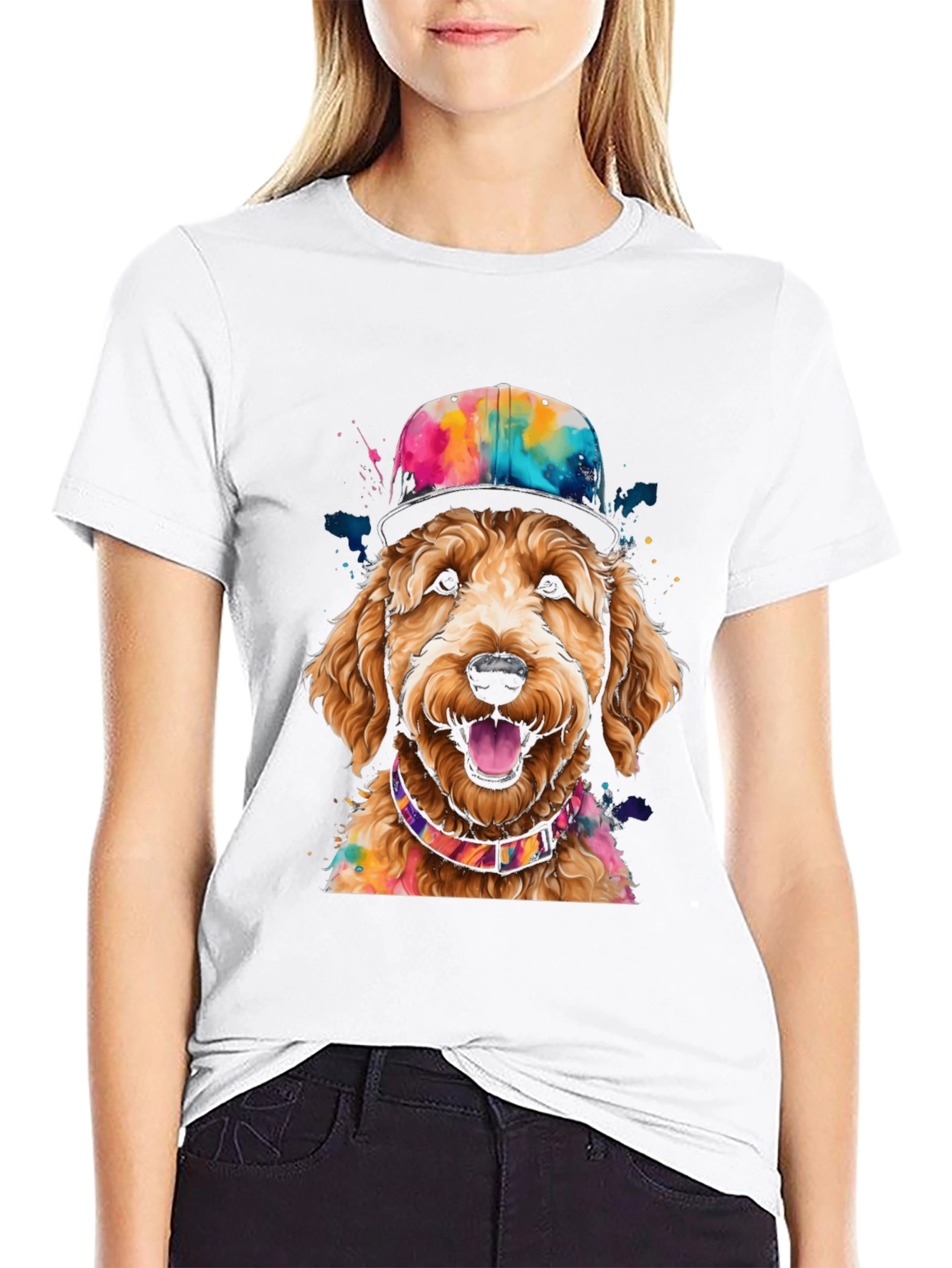 Dog in Hat Graphic Tee