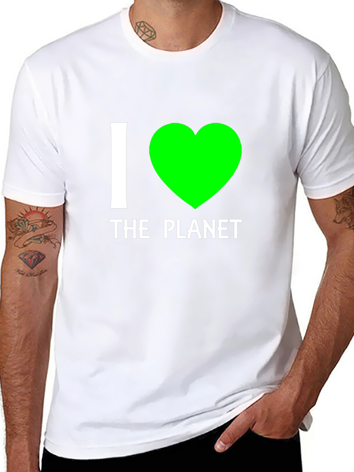 I Heart The Planet T-Shirt - Eco-Friendly Design