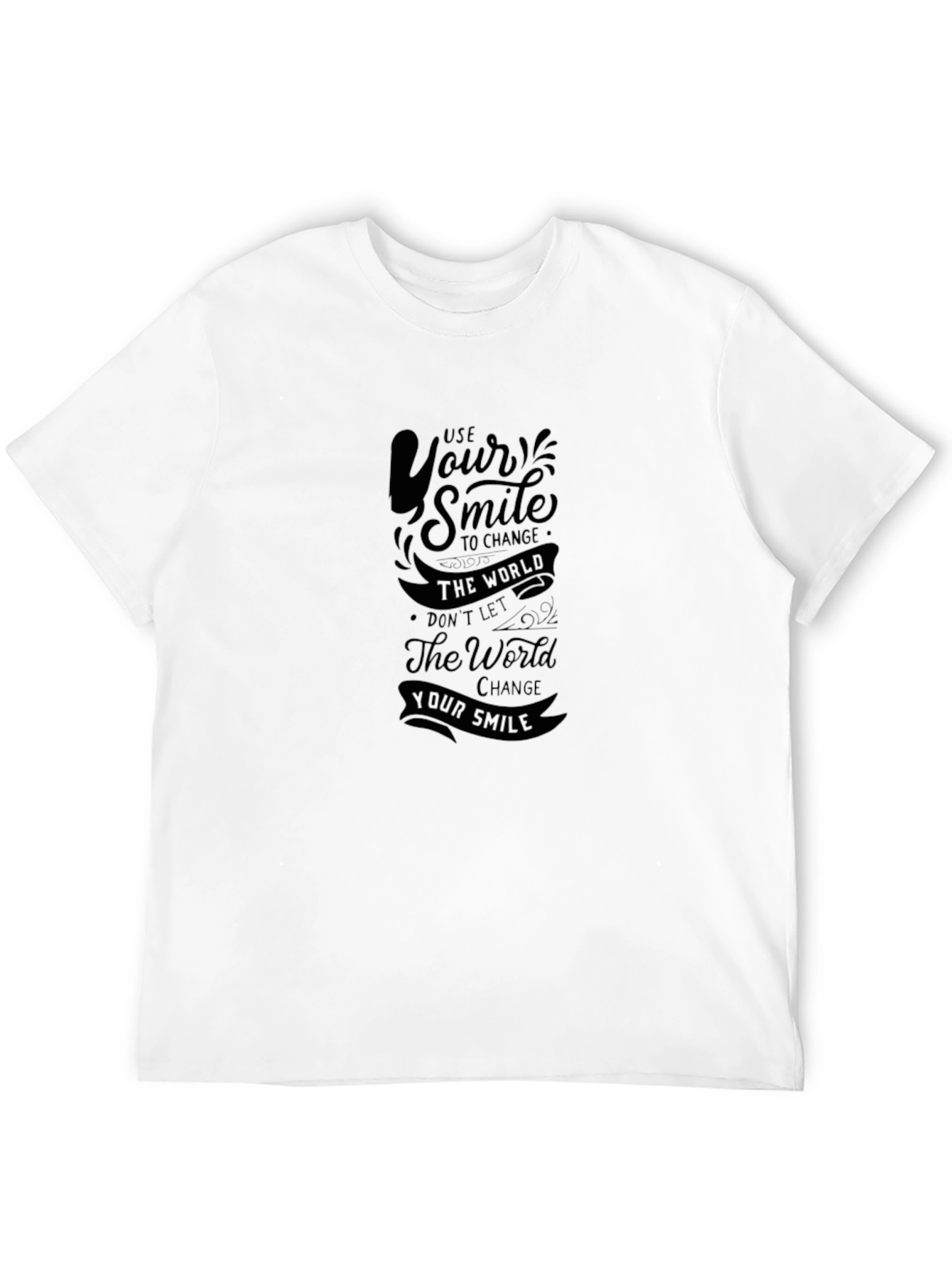 Motivational Black T-Shirt: Use Your Smile