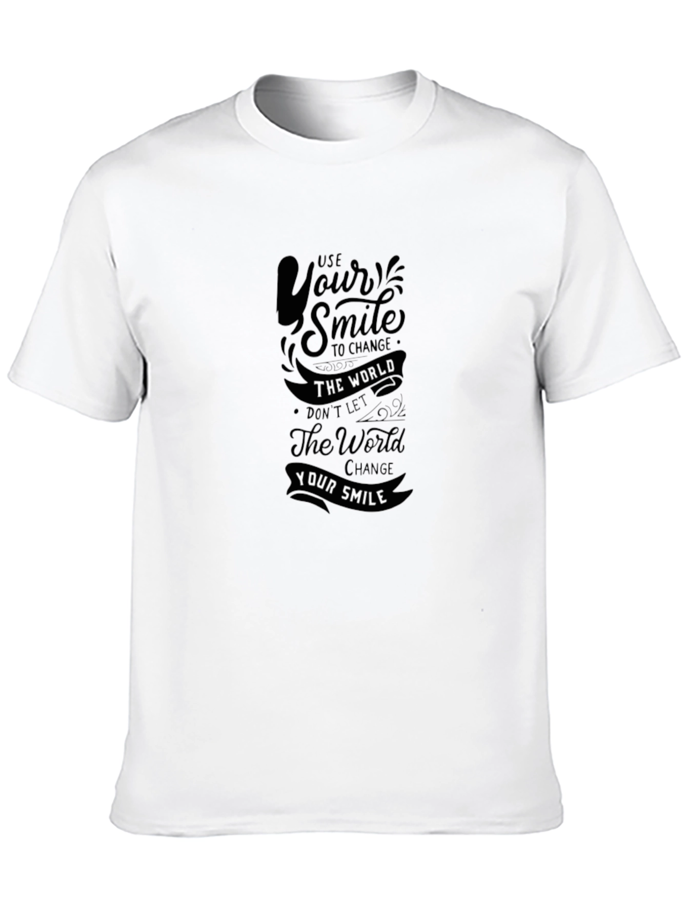 Motivational Black T-Shirt: Use Your Smile