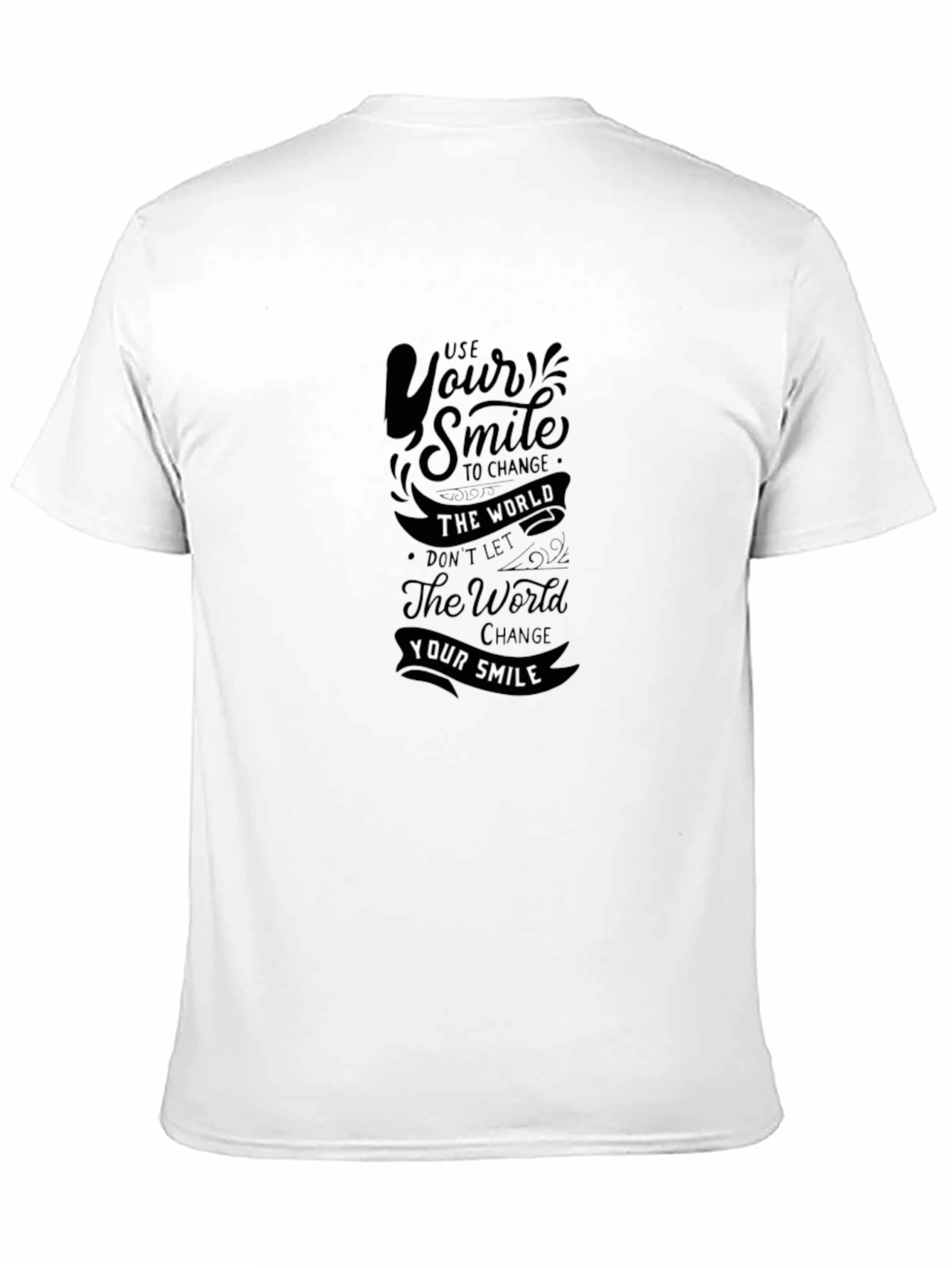 Motivational Black T-Shirt: Use Your Smile