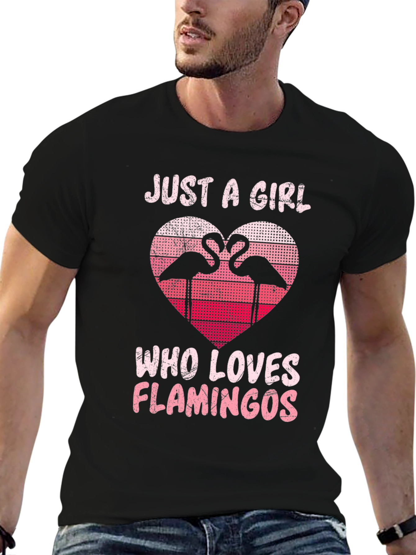 Just a Girl Who Loves Flamingos Graphic Tee