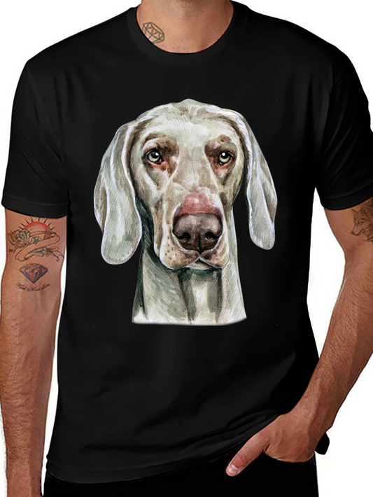 Weimaraner Dog Graphic T-Shirt - Unisex Black Tee