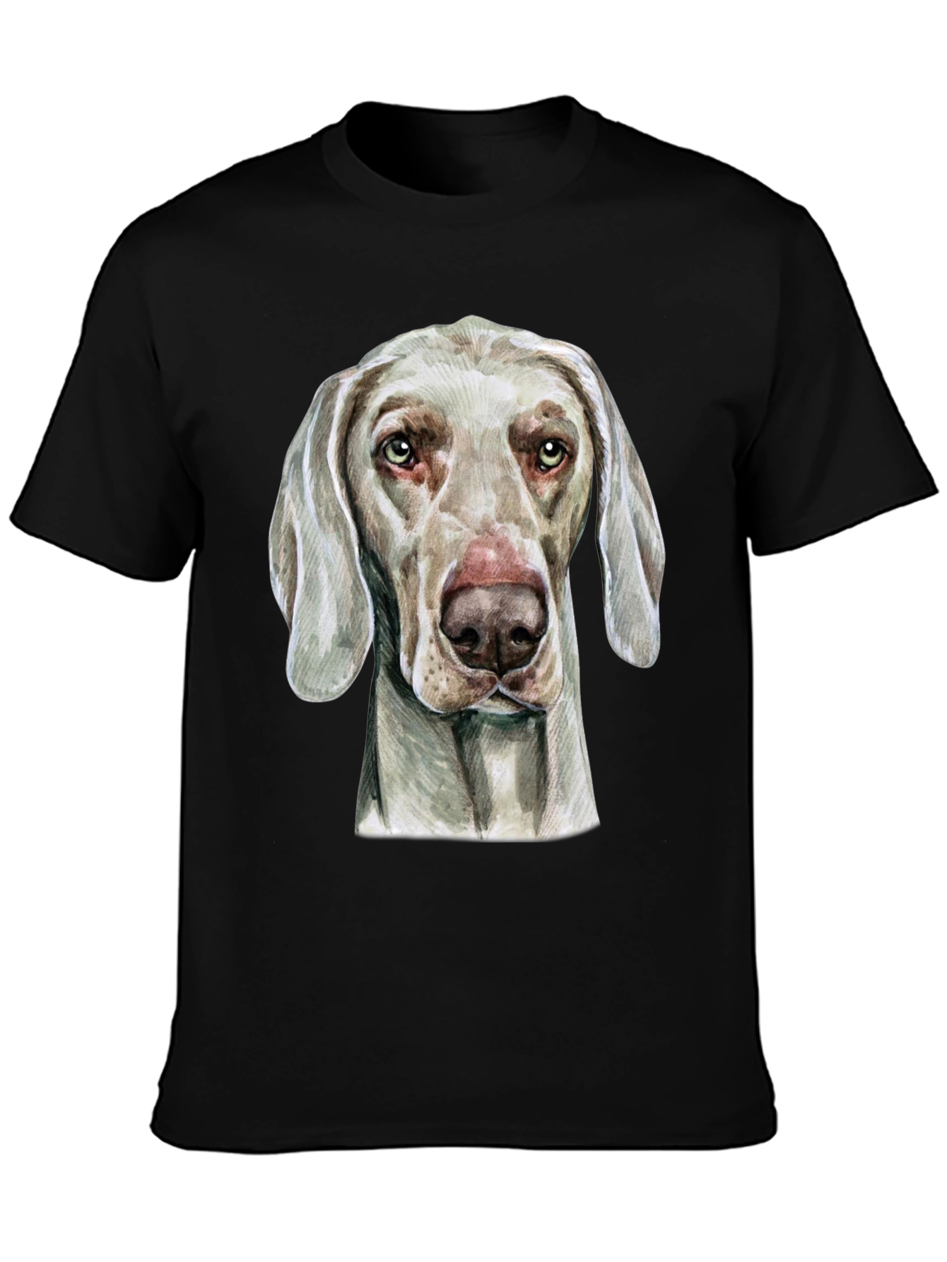 Weimaraner Dog Graphic T-Shirt - Unisex Black Tee
