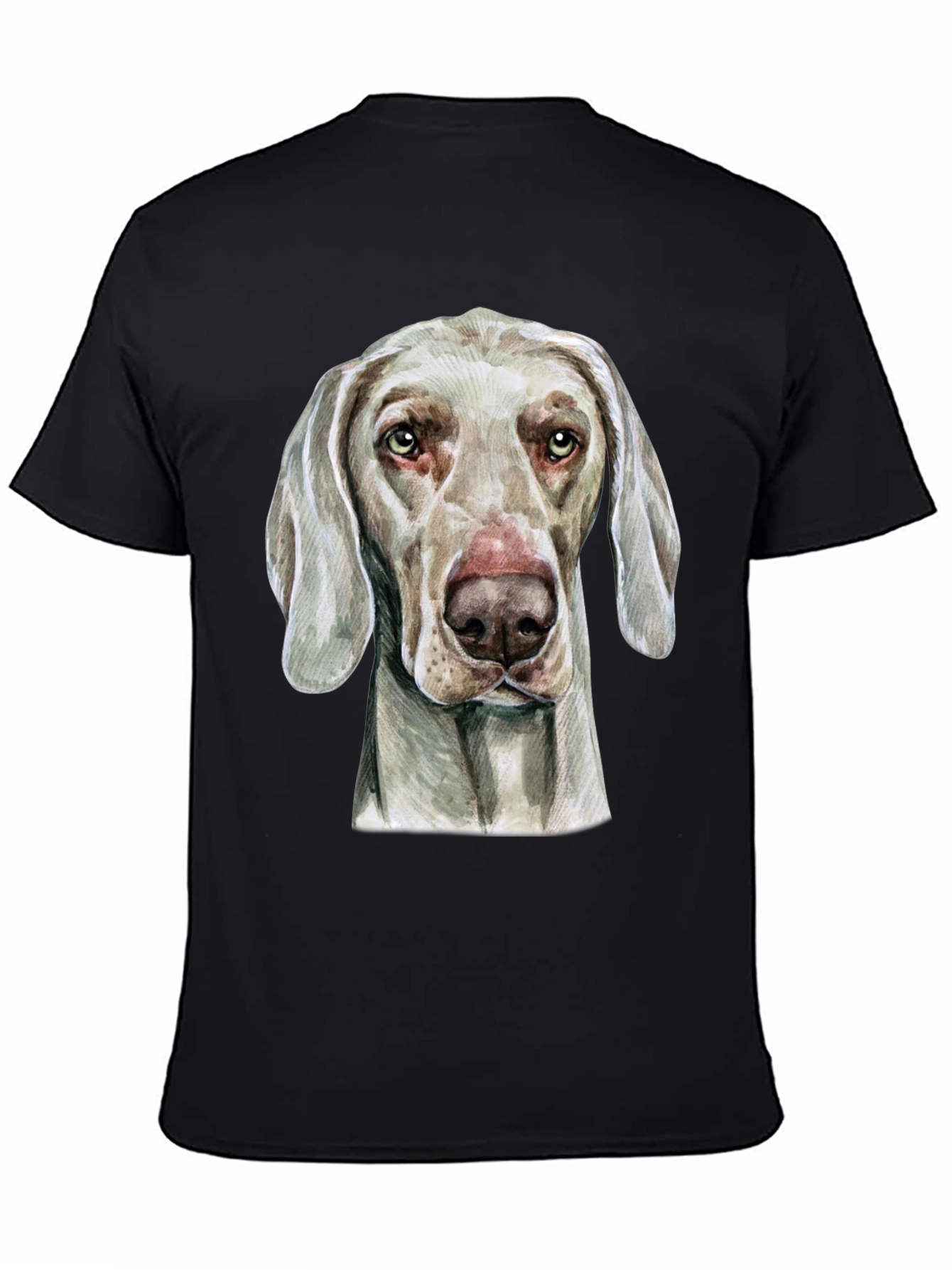 Weimaraner Dog Graphic T-Shirt - Unisex Black Tee