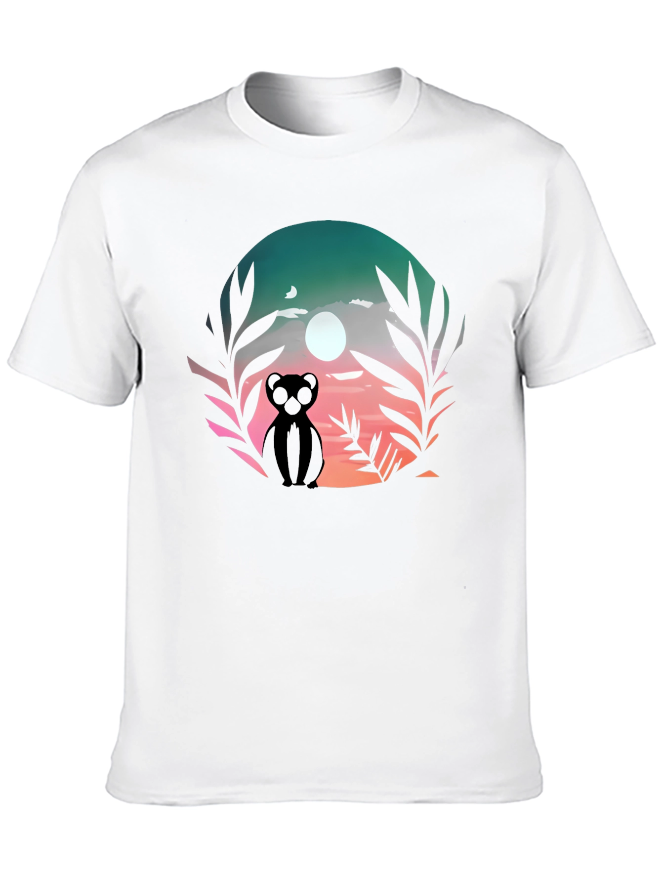 Sunset Silhouette Bear Graphic Tee