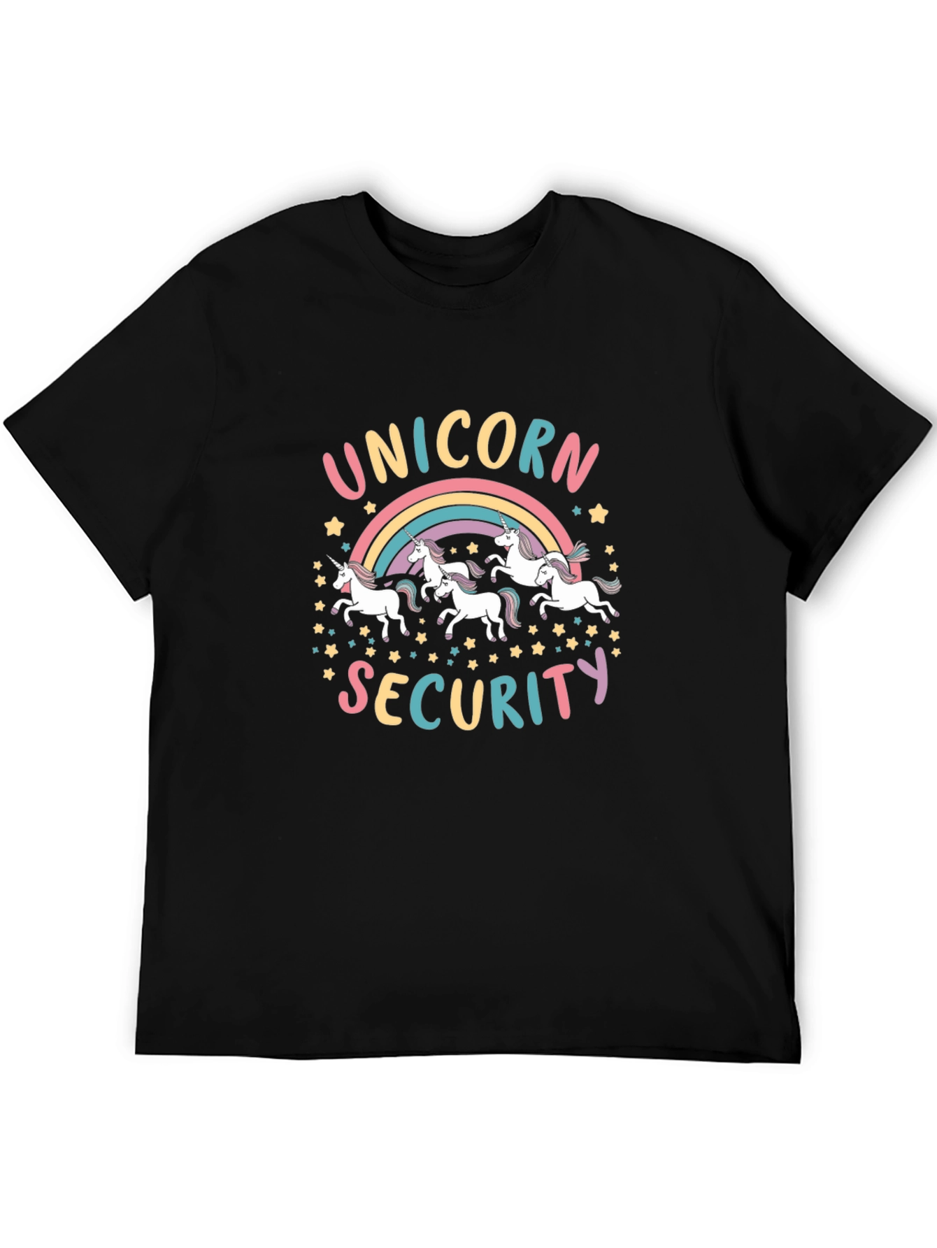 Unicorn Security Graphic T-Shirt - Black