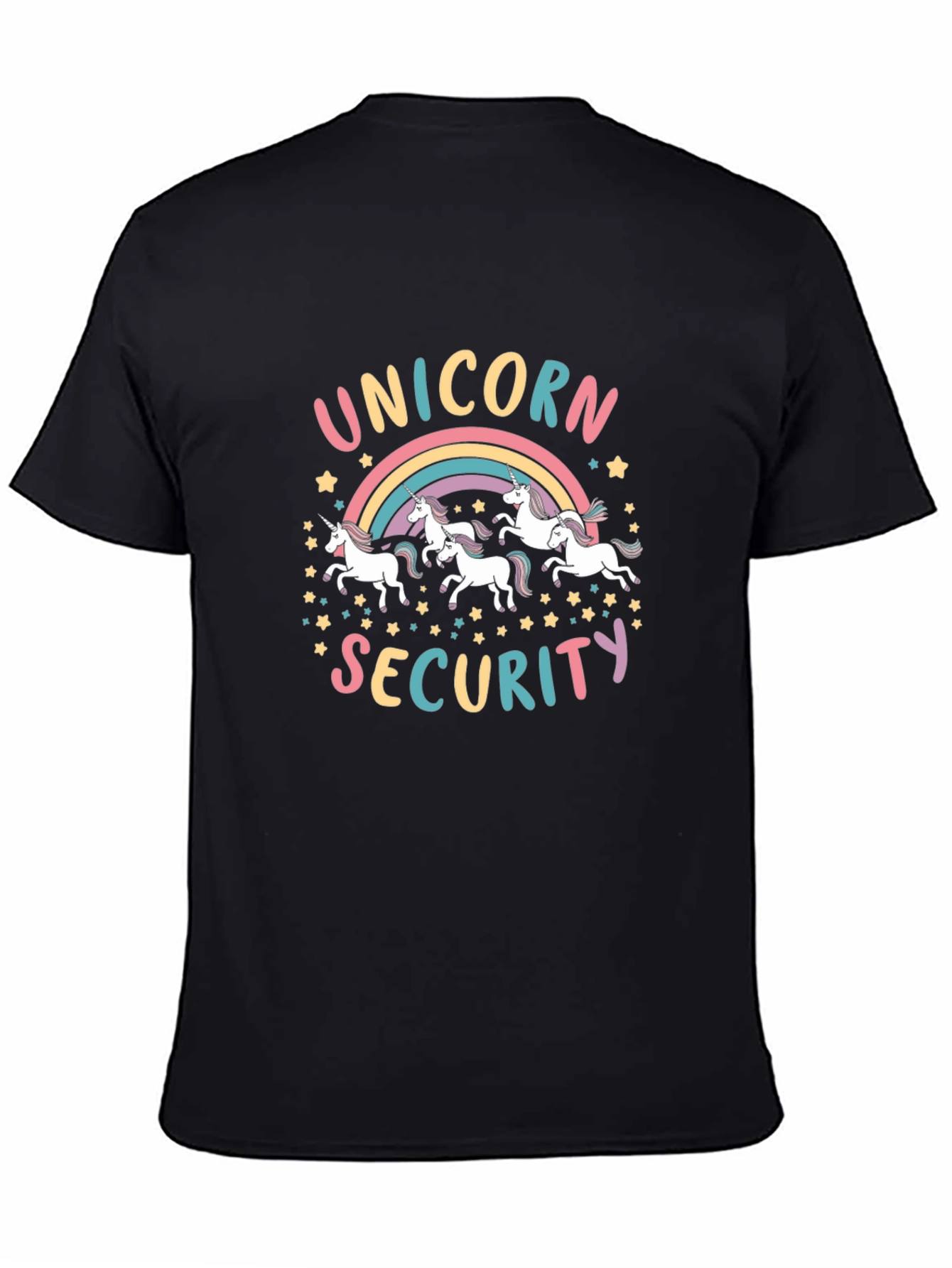 Unicorn Security Graphic T-Shirt - Black
