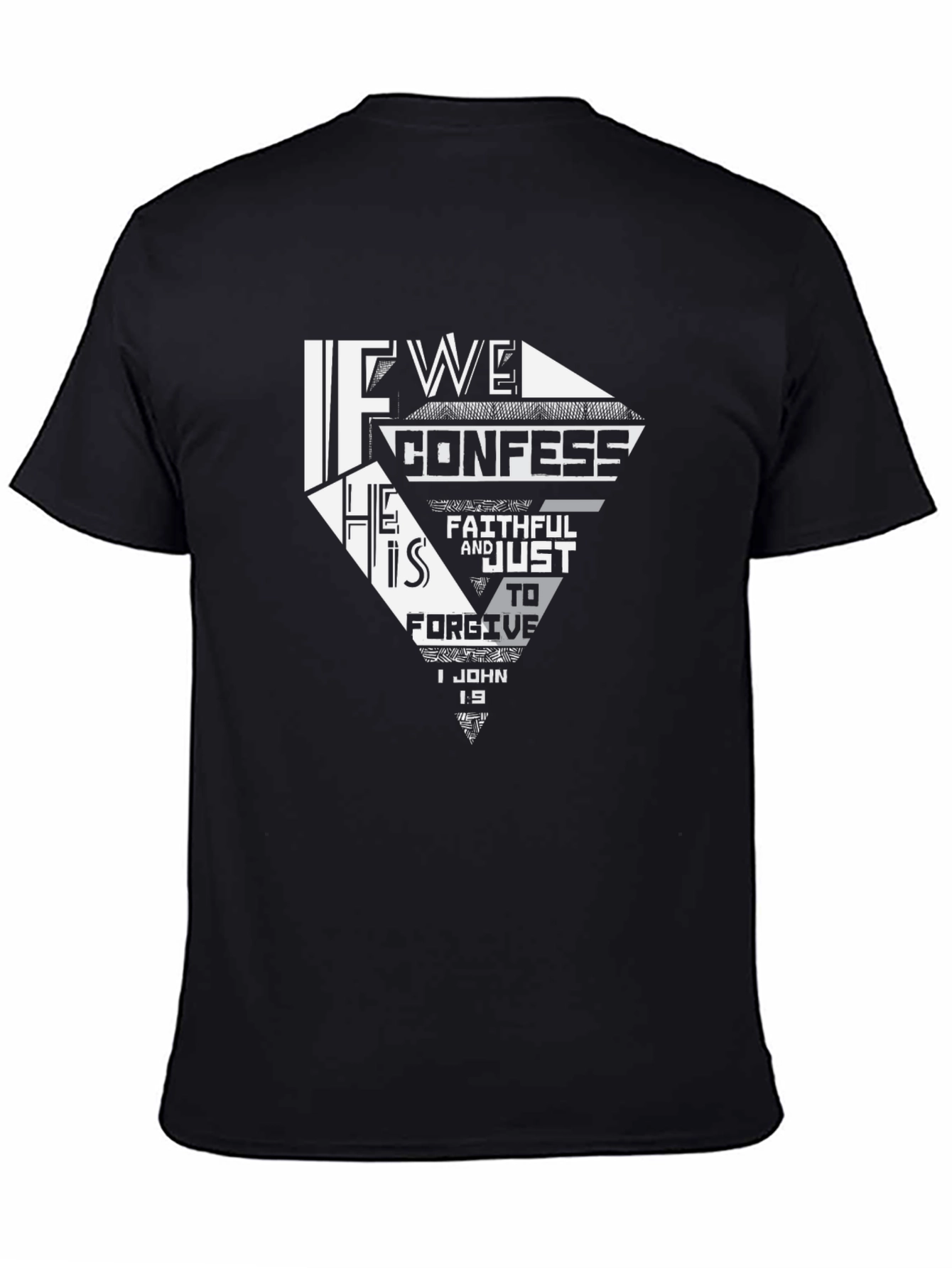 Faithful Confess Graphic T-Shirt - Black