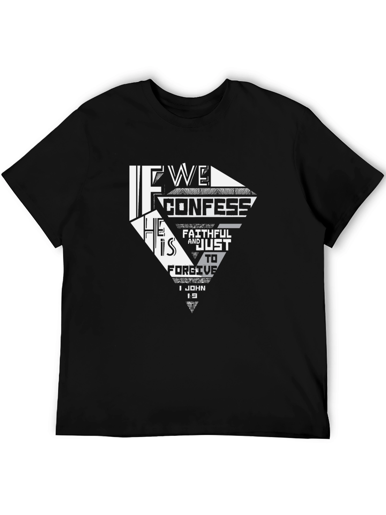 Faithful Confess Graphic T-Shirt - Black