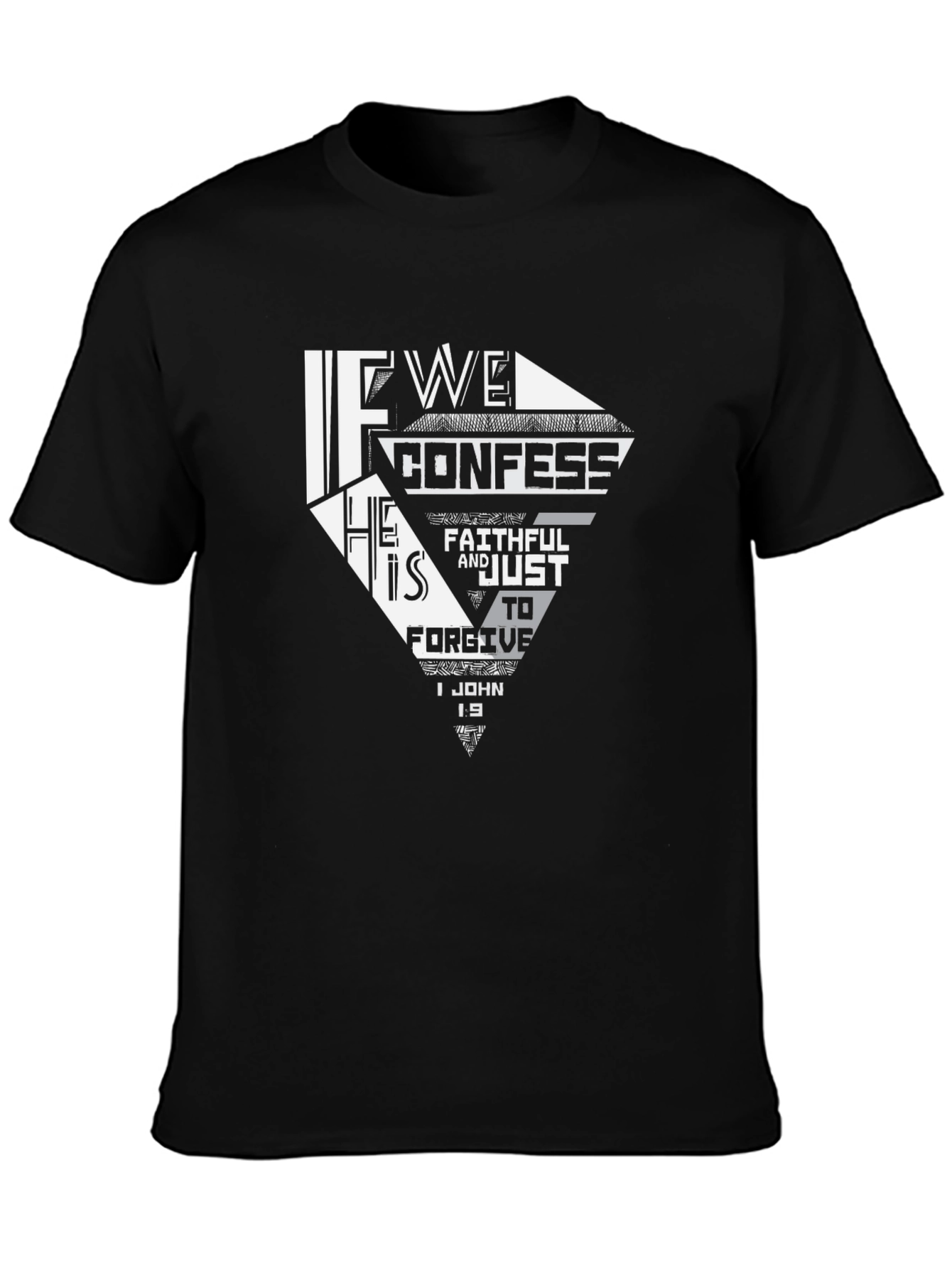 Faithful Confess Graphic T-Shirt - Black