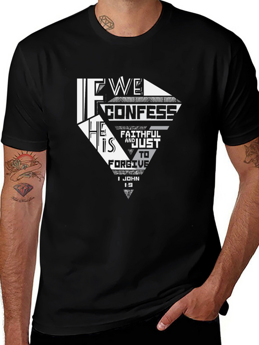 Faithful Confess Graphic T-Shirt - Black