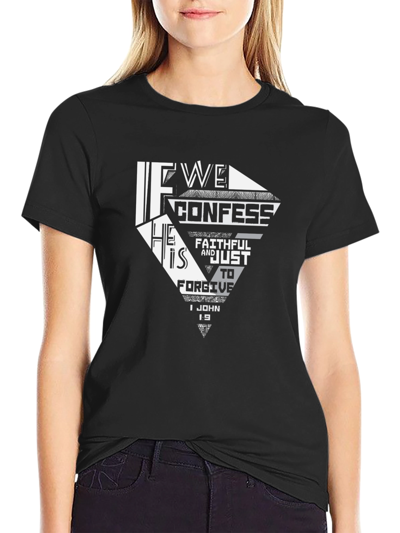 Faithful Confess Graphic T-Shirt - Black