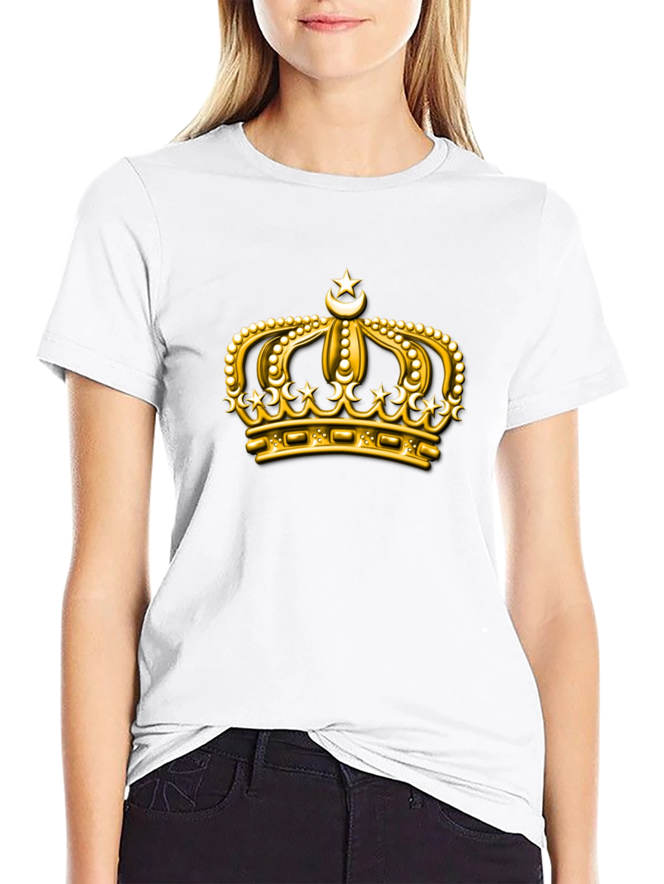 Gold Crown Graphic Black T-Shirt