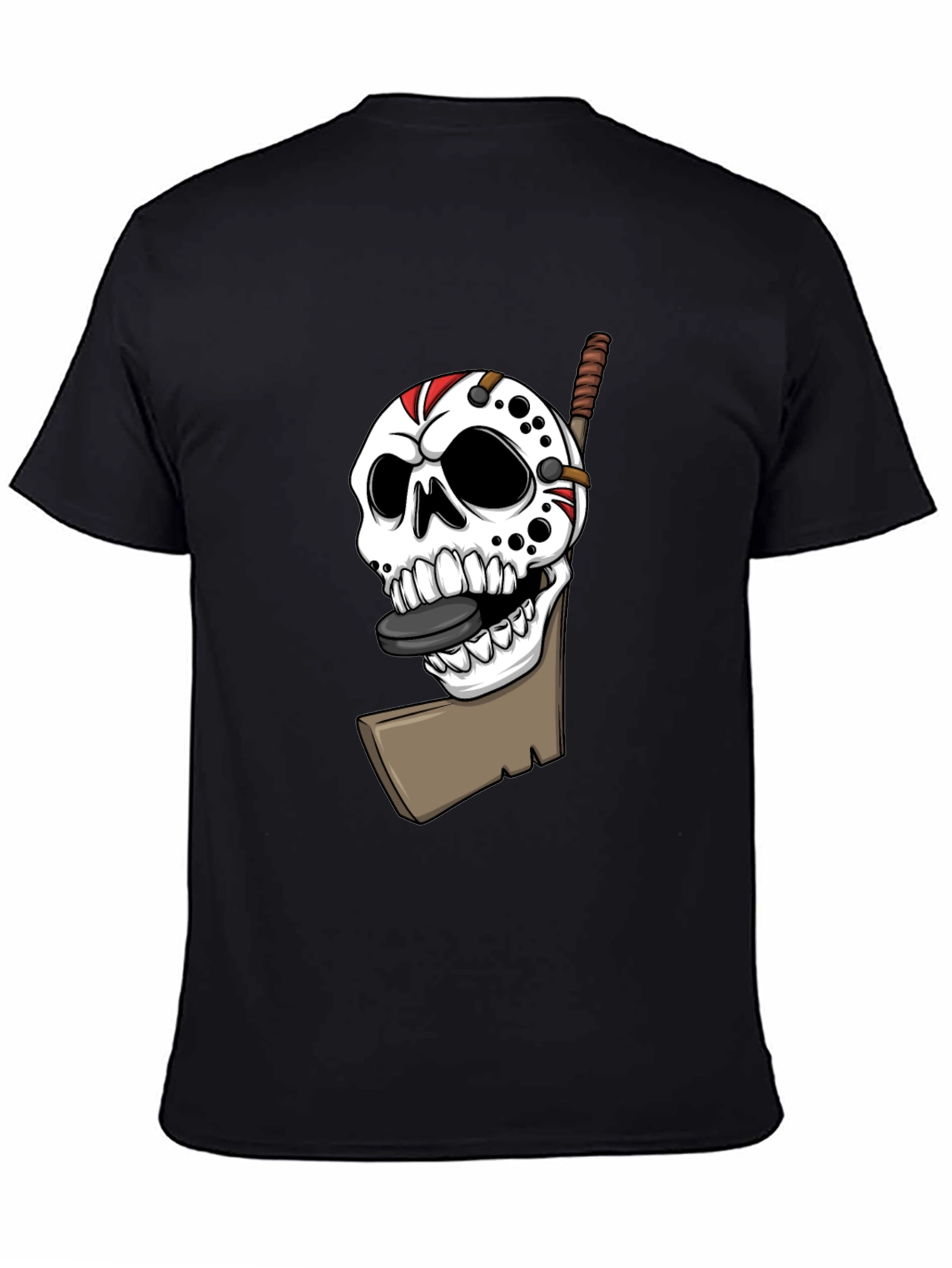 Hockey Skull T-Shirt - Black Graphic Tee
