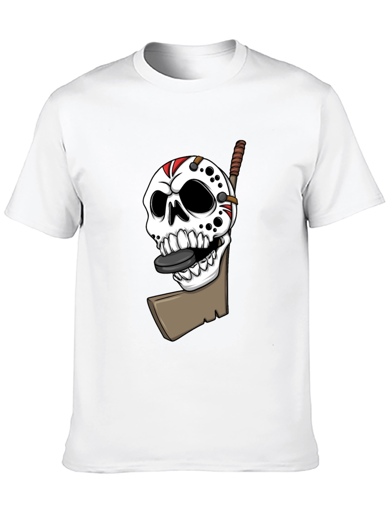 Hockey Skull T-Shirt - Black Graphic Tee
