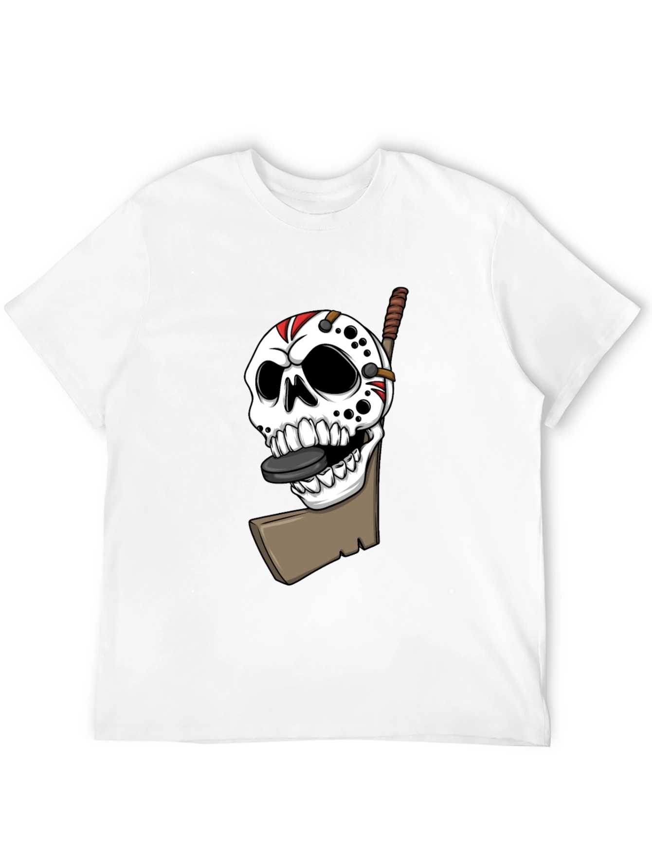Hockey Skull T-Shirt - Black Graphic Tee