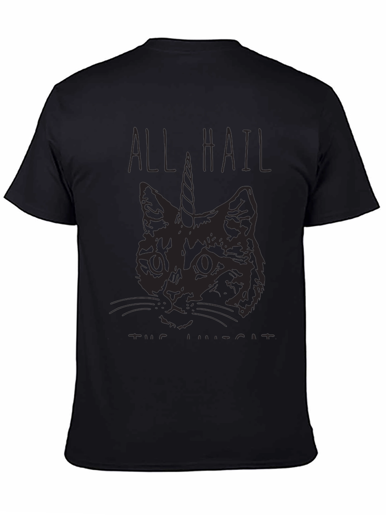 All Hail the Unicat Black T-Shirt