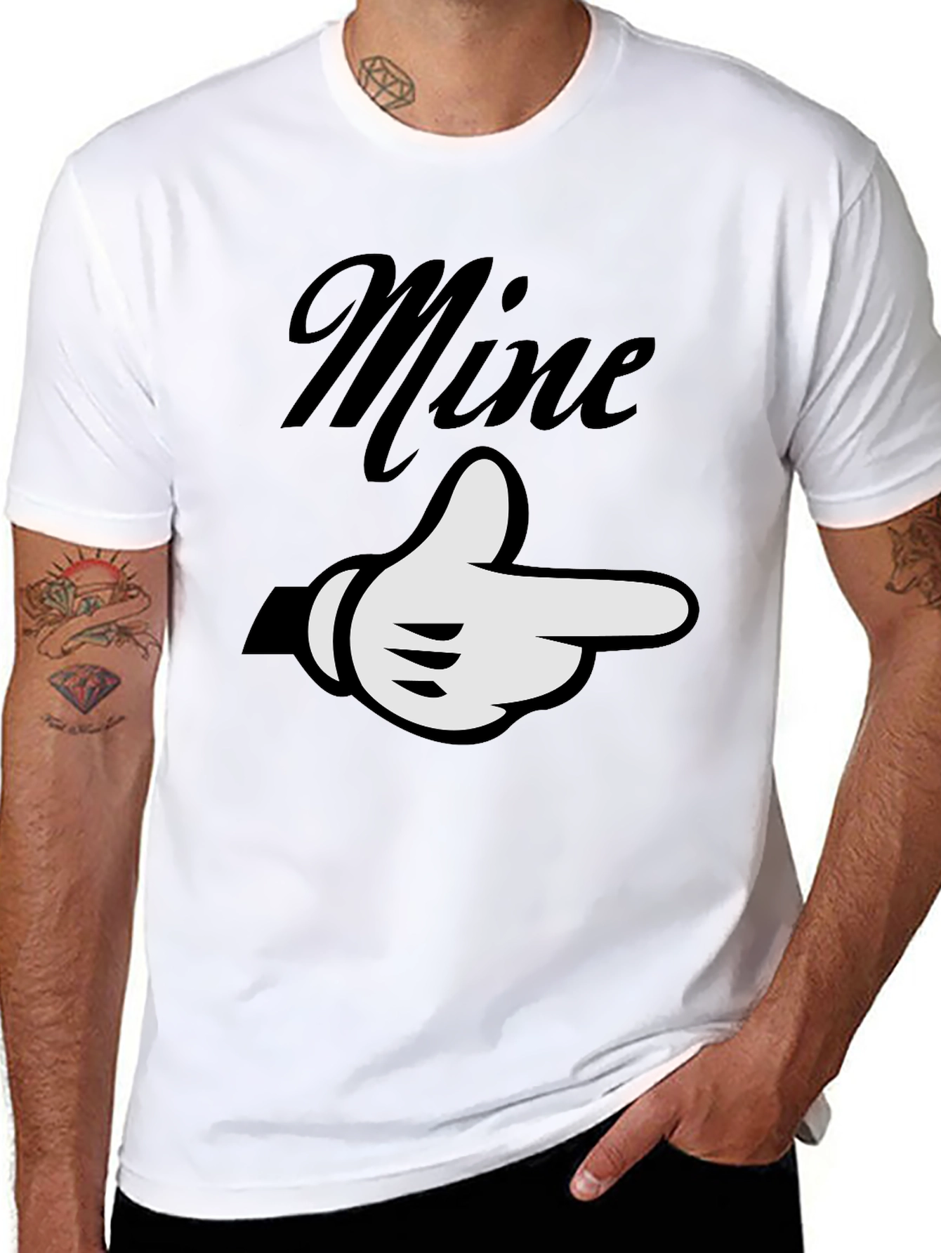 Mine Pointing Hand Graphic Tee - Unisex Soft Cotton