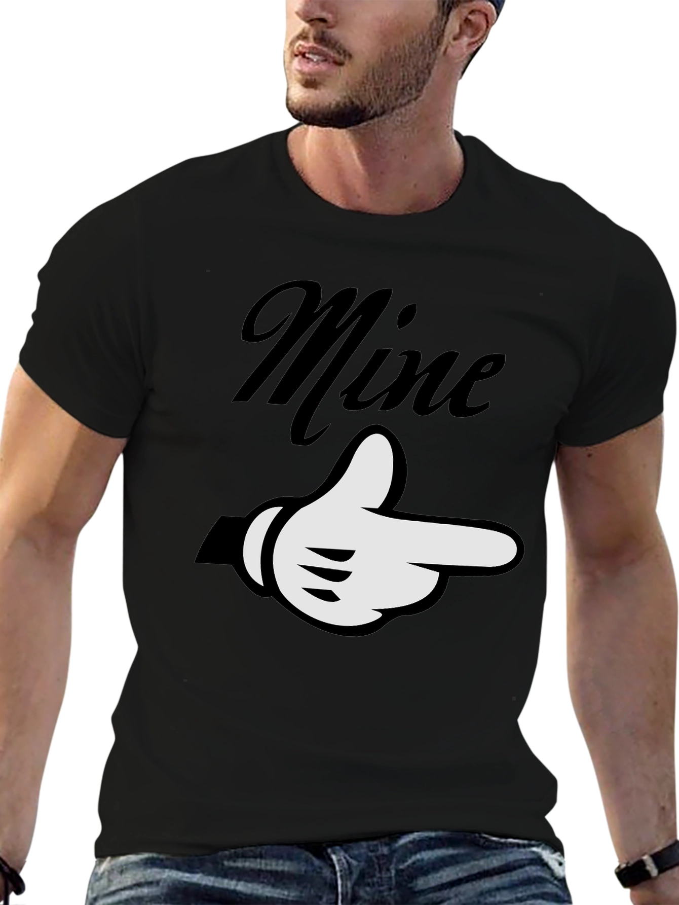 Mine Pointing Hand Graphic Tee - Unisex Soft Cotton