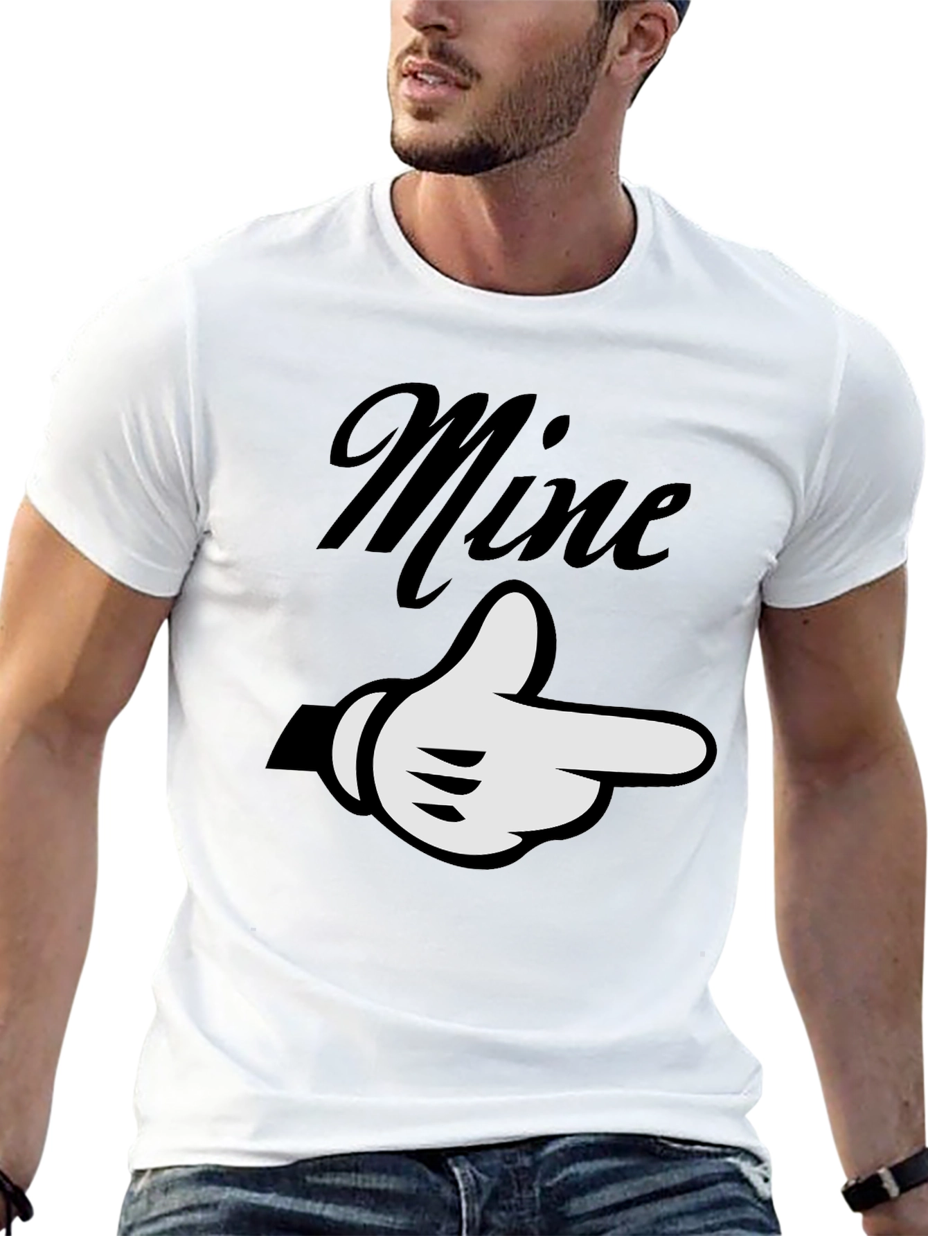 Mine Pointing Hand Graphic Tee - Unisex Soft Cotton