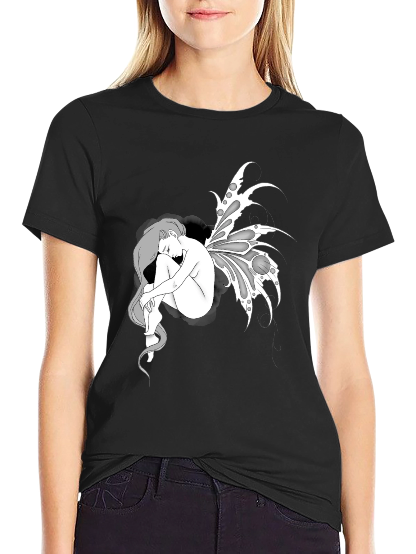 Fairy Graphic Black T-Shirt