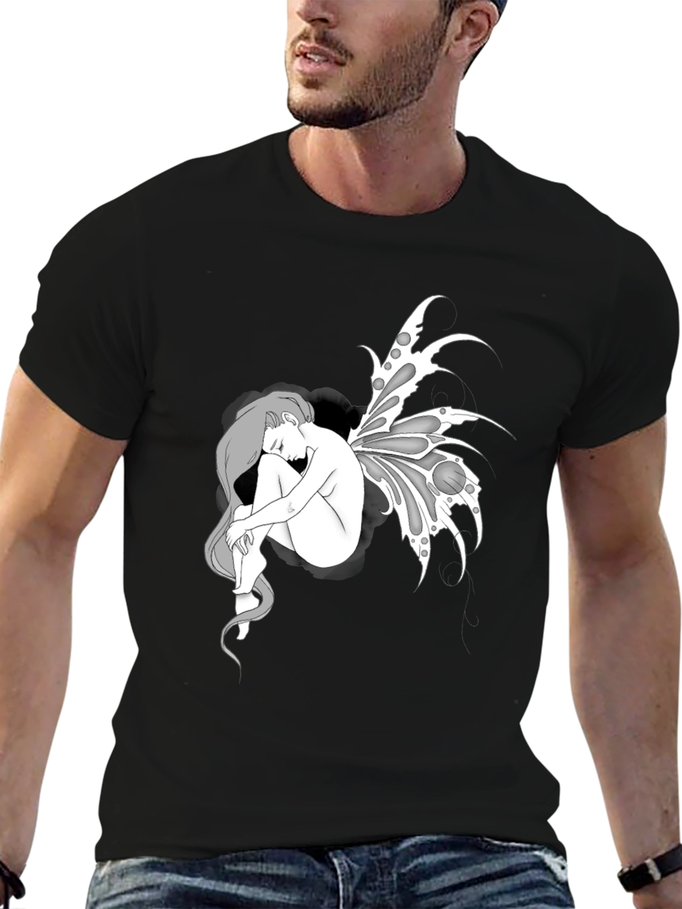Fairy Graphic Black T-Shirt