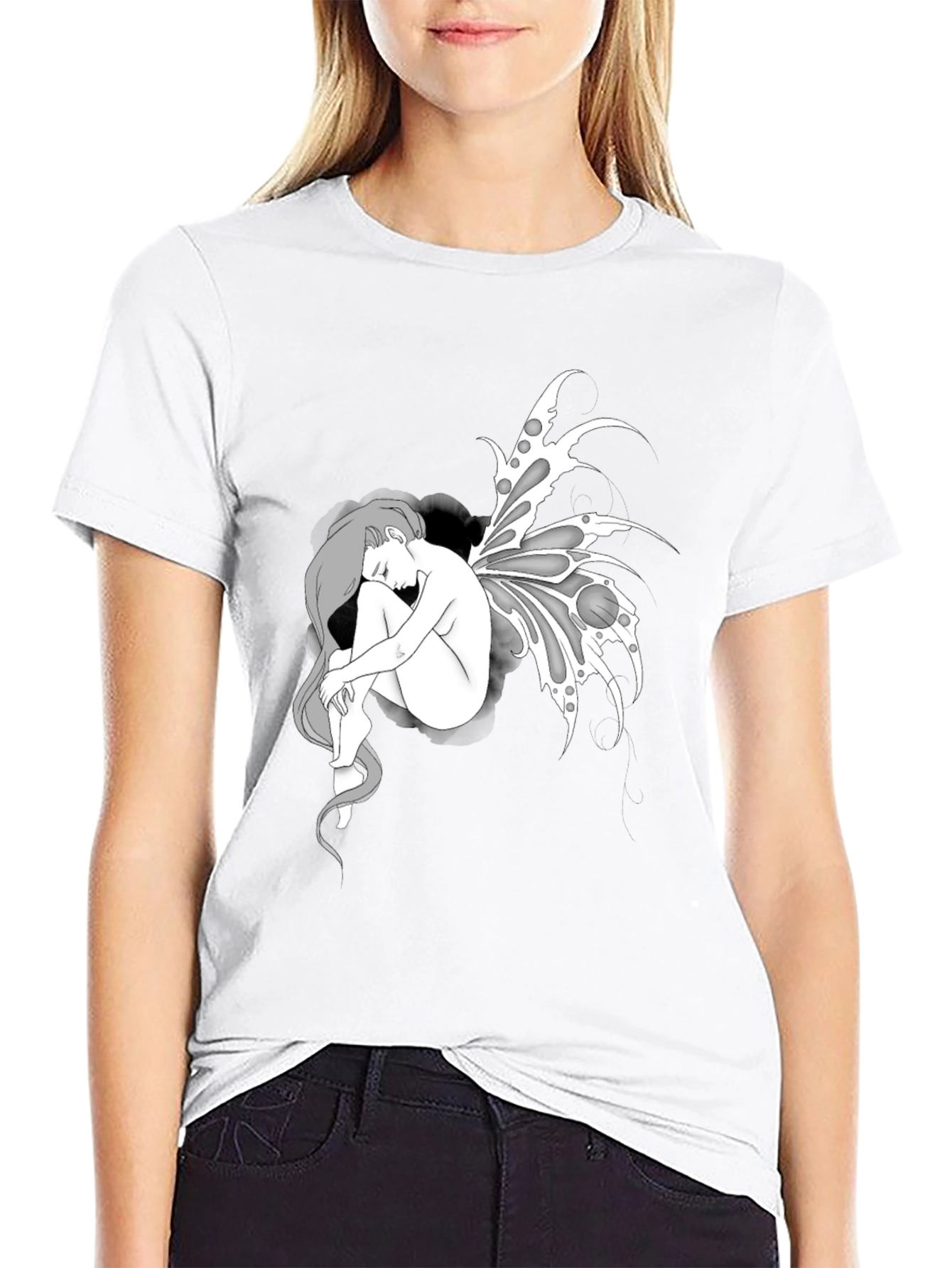 Fairy Graphic Black T-Shirt