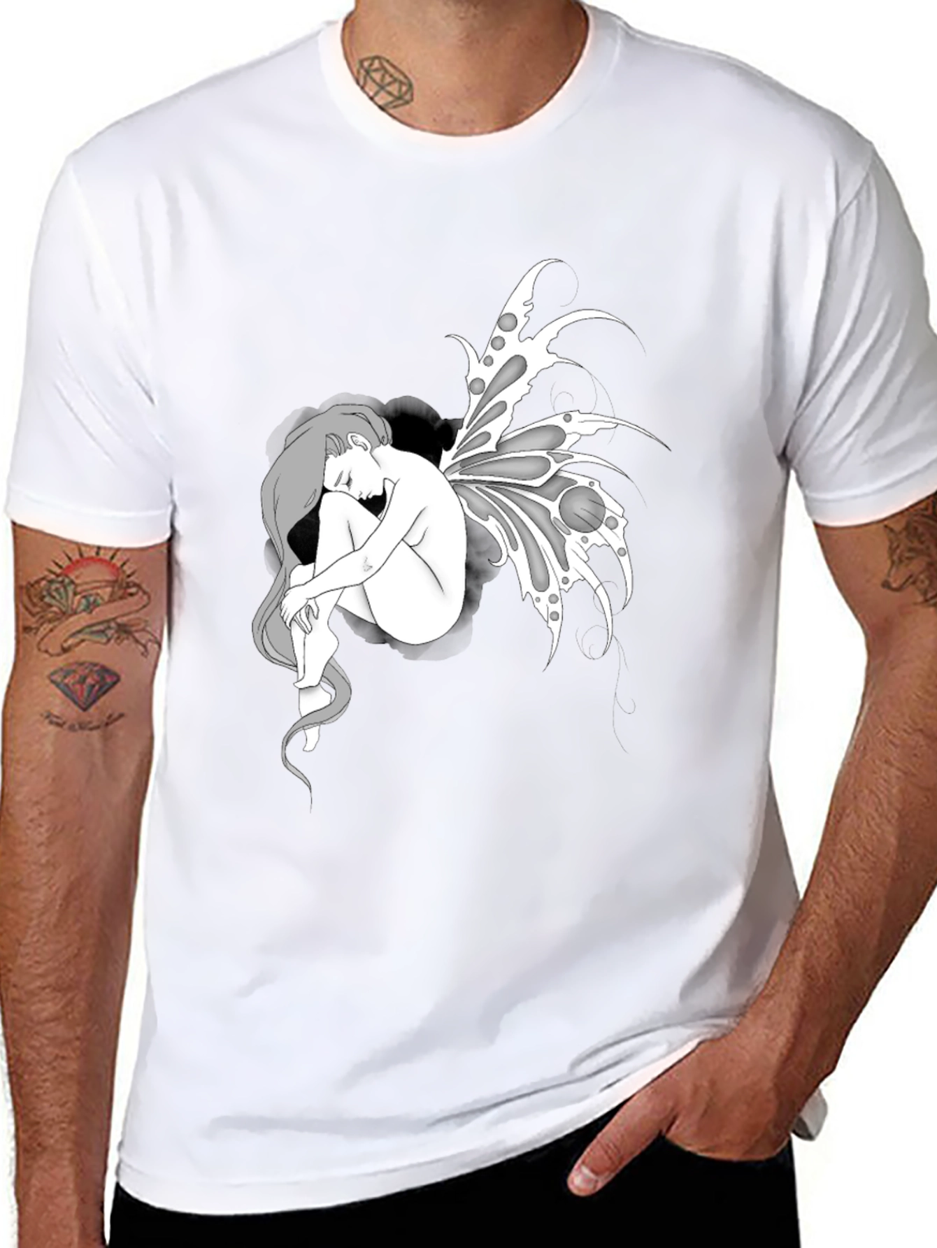 Fairy Graphic Black T-Shirt