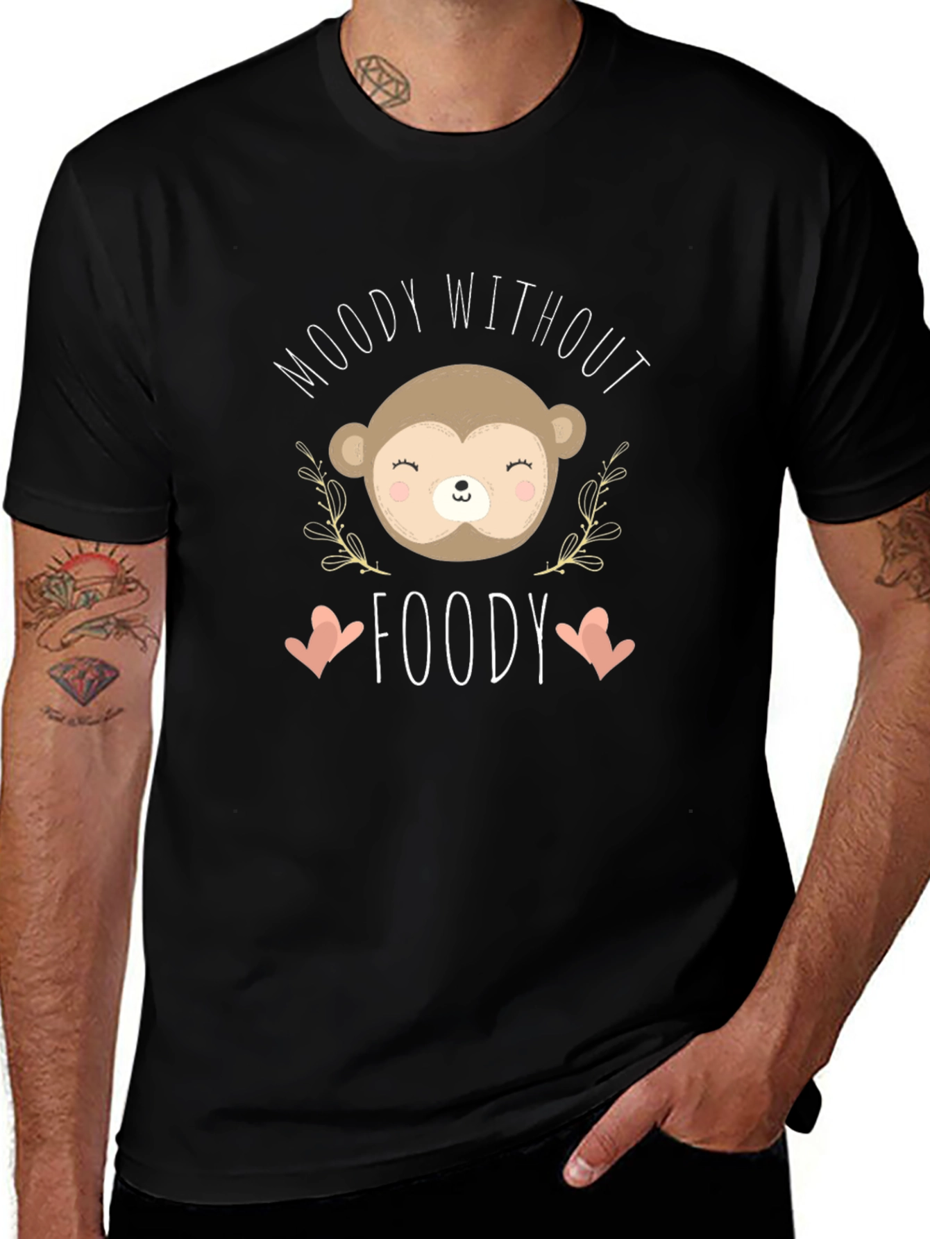 Moody Without Foody Black Graphic Tee