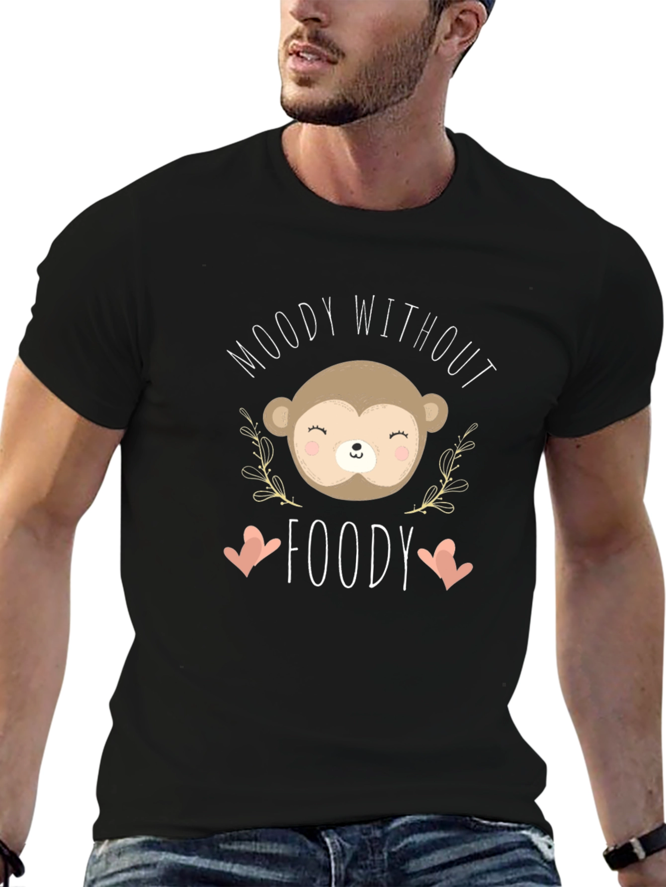 Moody Without Foody Black Graphic Tee
