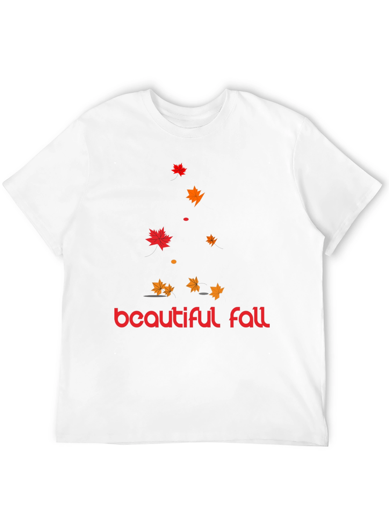 Beautiful Fall Leaves Graphic Tee - Mens Black T-Shirt