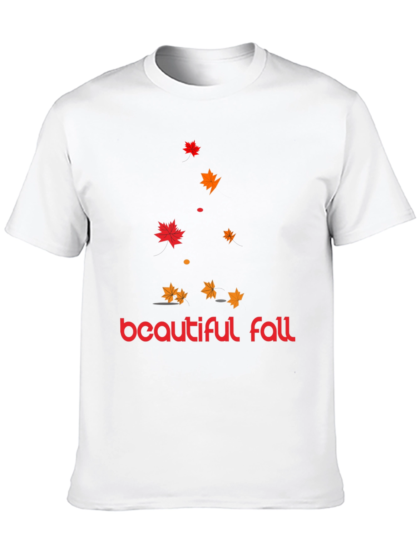 Beautiful Fall Leaves Graphic Tee - Mens Black T-Shirt