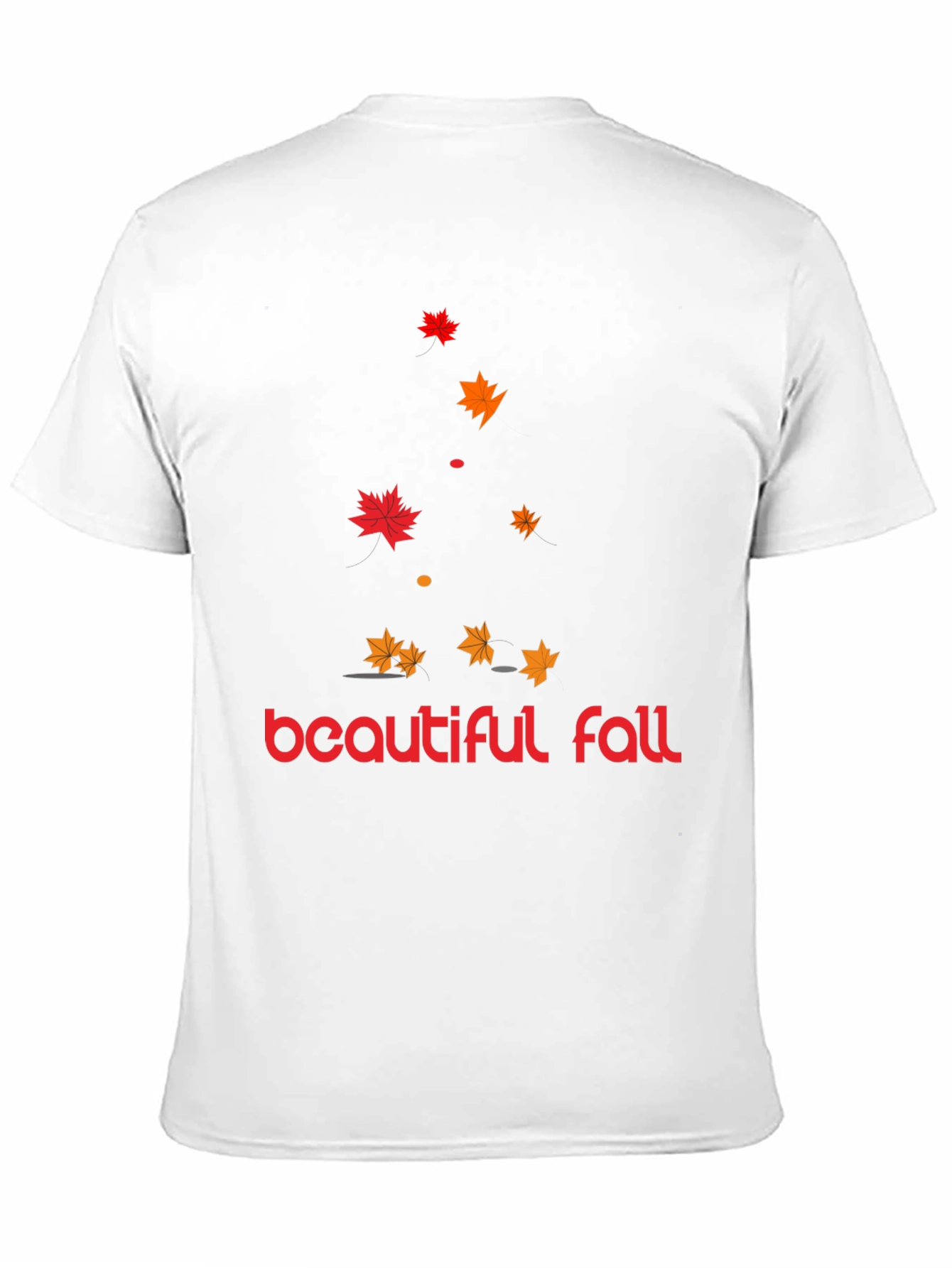 Beautiful Fall Leaves Graphic Tee - Mens Black T-Shirt