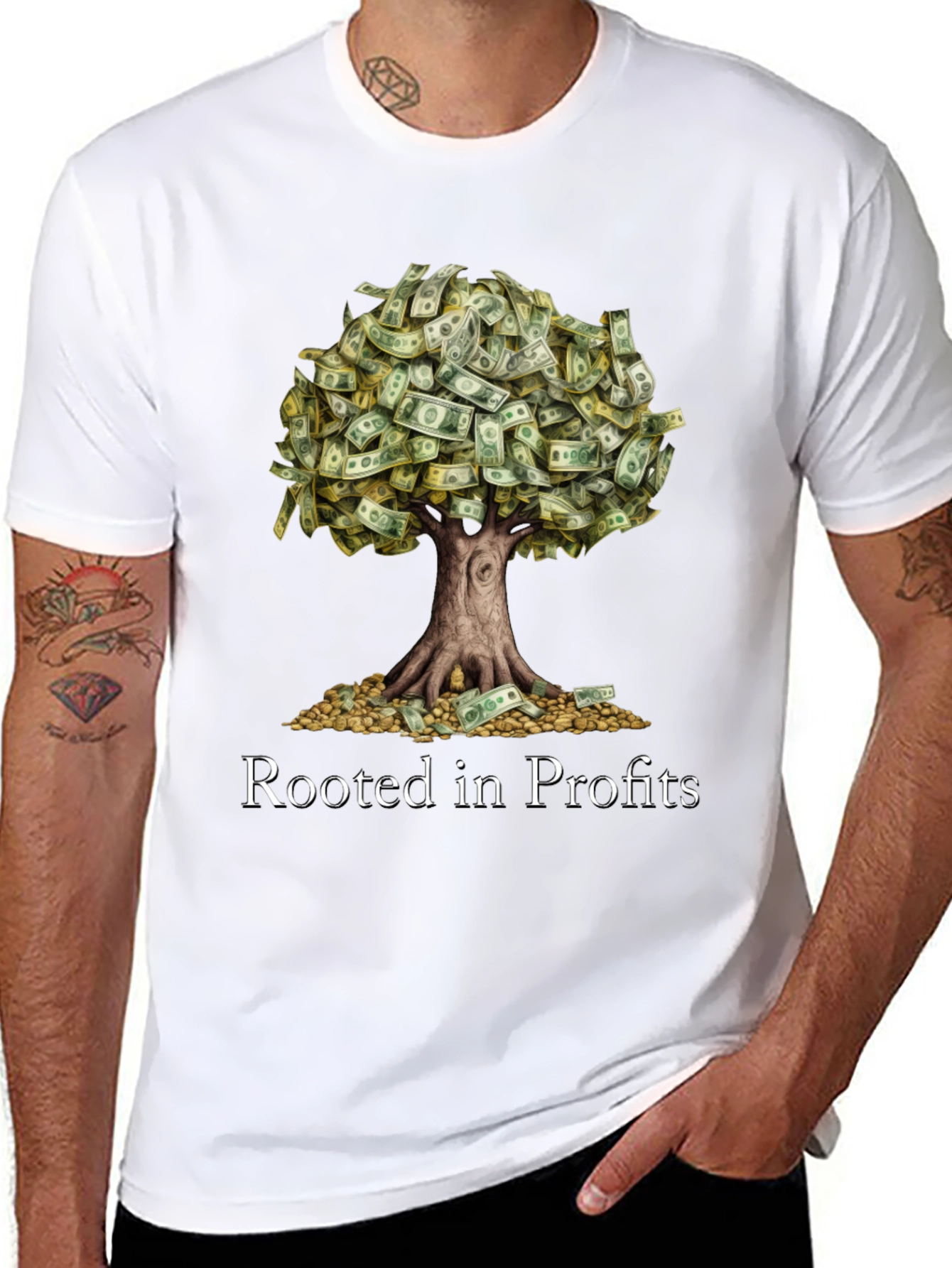 Rooted in Profits Graphic T-Shirt